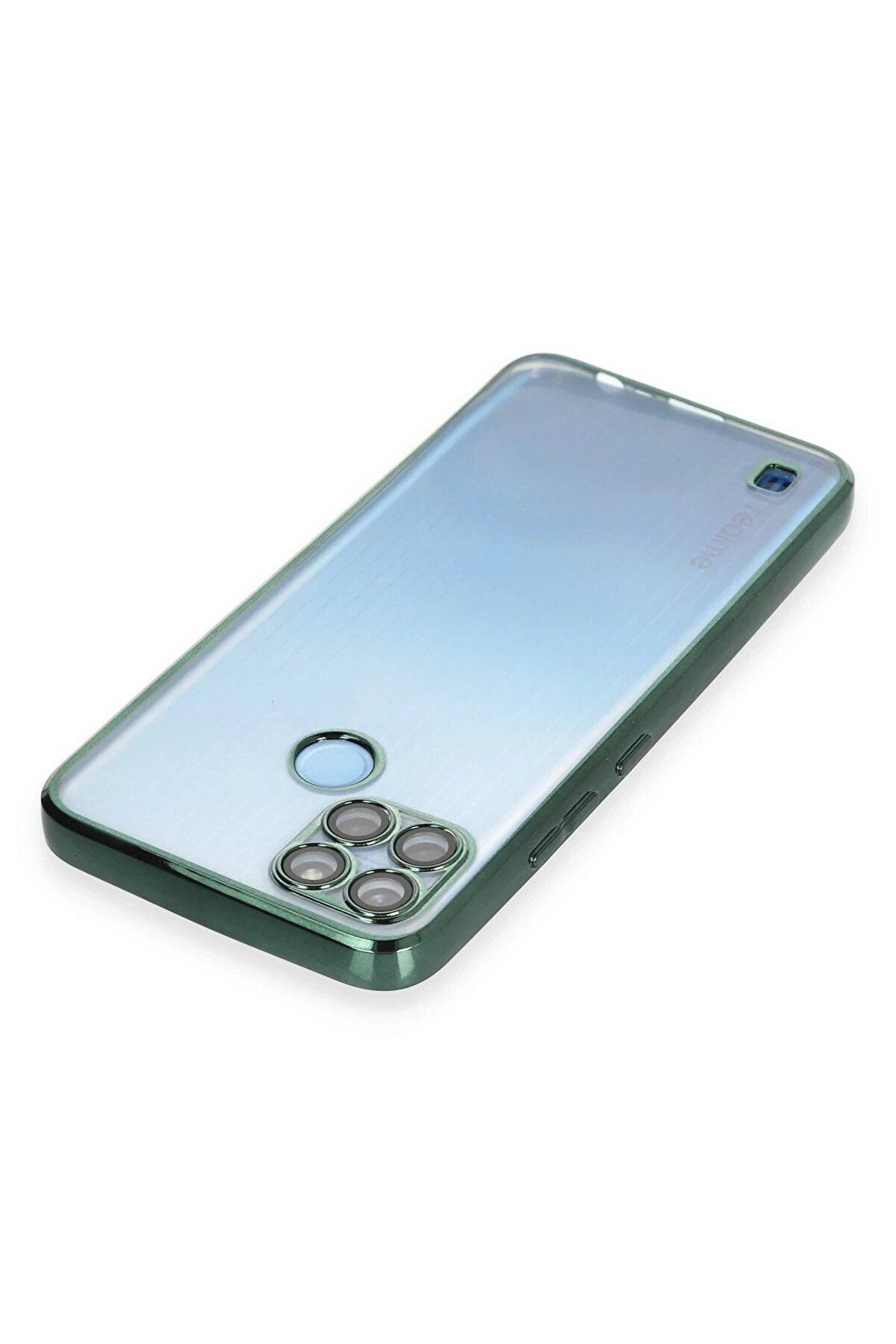Realme C25Y Kılıf Lensli̇ Si̇li̇kon - Yeşi̇l - Dropx3675-5982