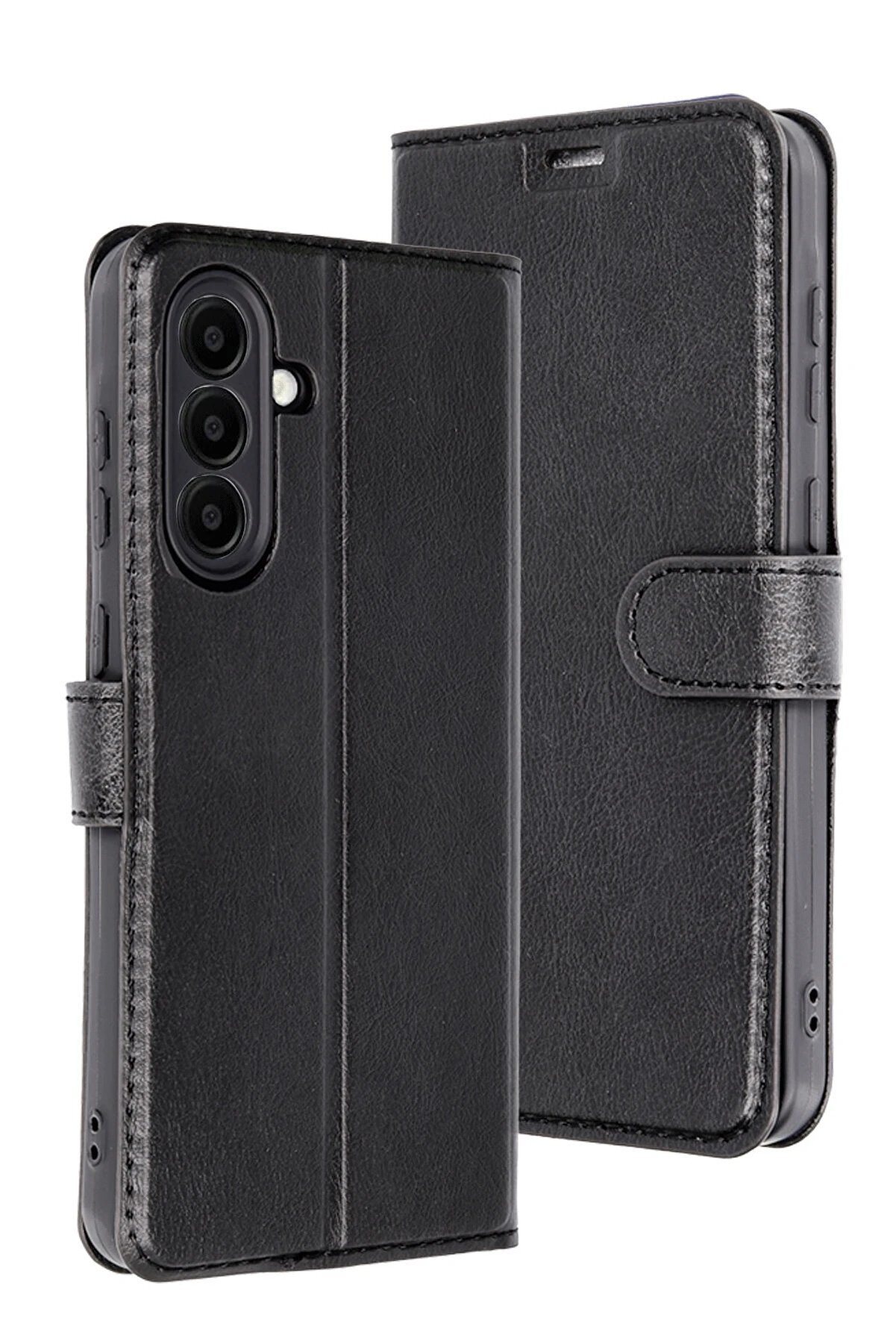 CepteToptan Samsung Galaxy A36 Kılıf Trend S Plus Kapaklı Kılıf - Siyah - DROPX3888-8204