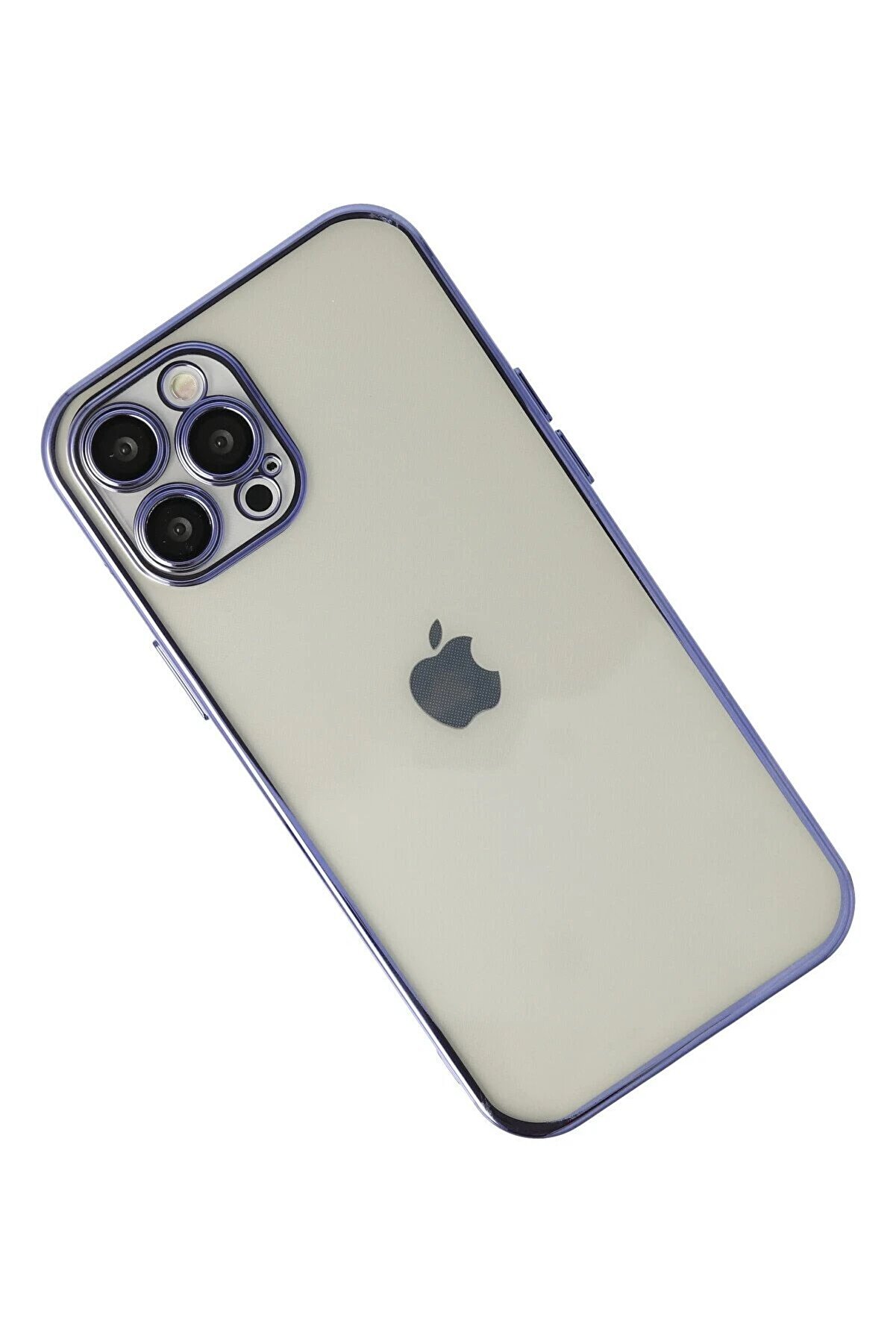 İphone 12 Pro Max Kılıf Lensli̇ Si̇li̇kon - Mor - Dropx7863-5602