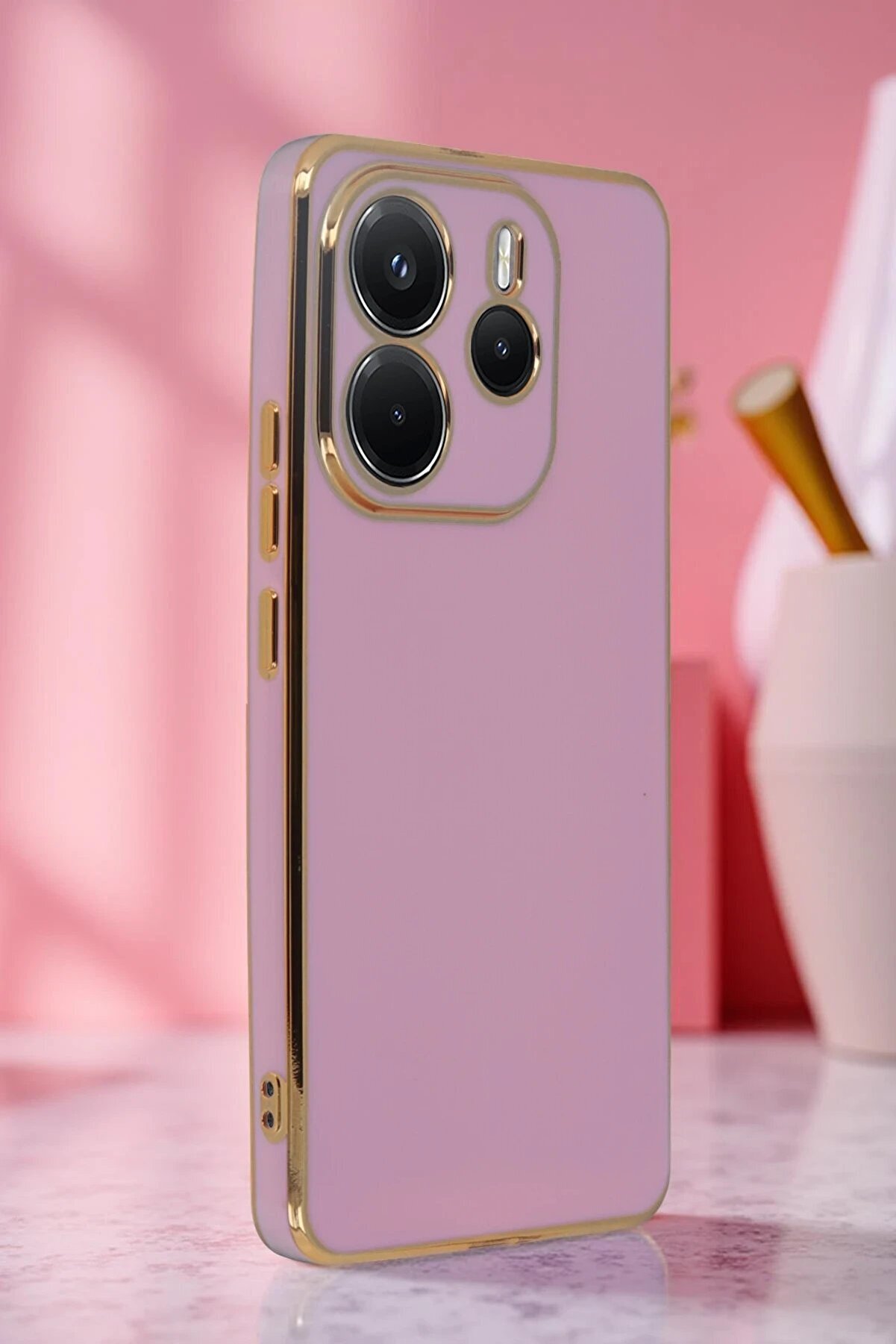 Xi̇aomi̇ Redmi̇ Note 14 4G Kılıf Volet Si̇li̇kon - Mor - Dropx4716-8896