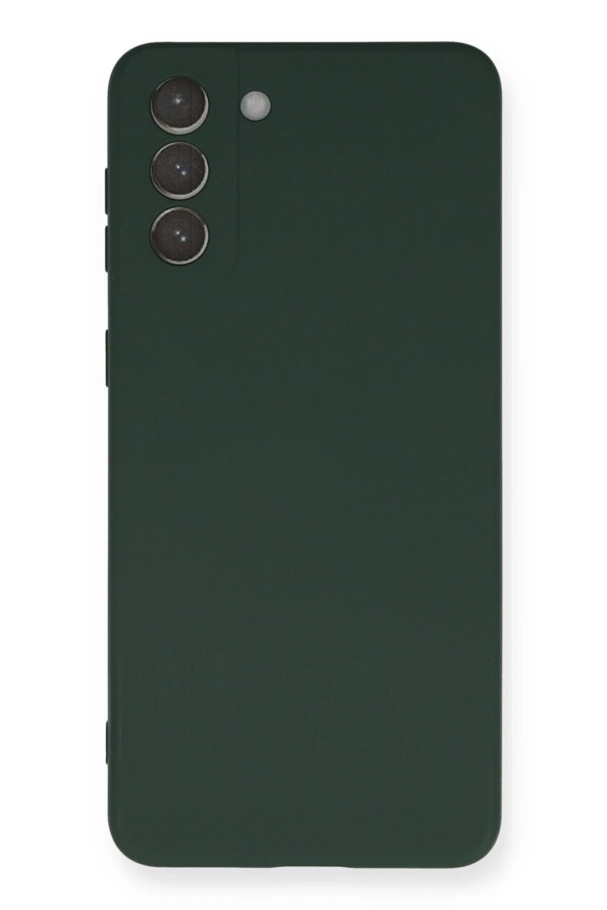 CepteToptan Samsung Galaxy S21 Plus Kılıf Nano i&ccedil;i Kadife Silikon - Koyu Yeşil - DROPX2853-3226