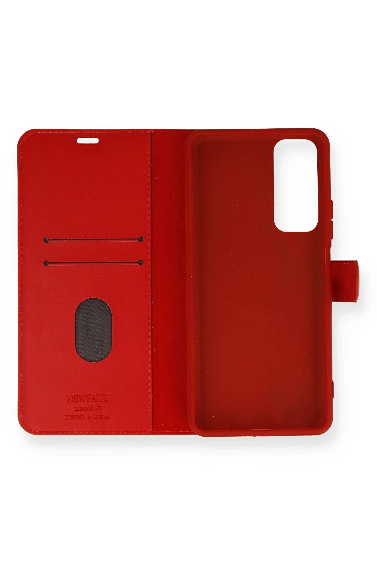 CepteToptan Huawei P Smart 2021 Kılıf Trend S Plus Kapaklı Kılıf - Kırmızı - DROPX4262-8825