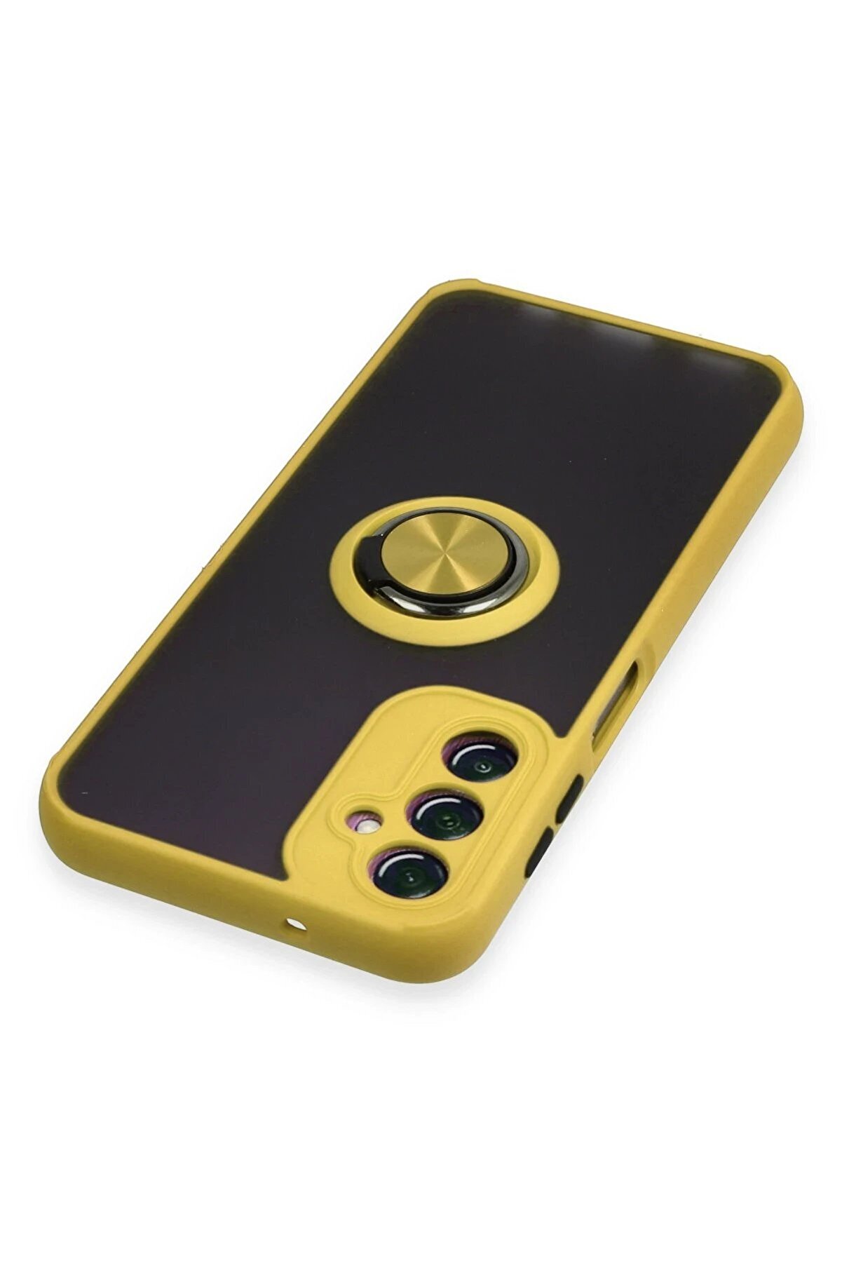 Samsung Galaxy A14 4G Kılıf Montreal Yüzüklü Si̇li̇kon Kapak - Sarı - Dropx7947-1226