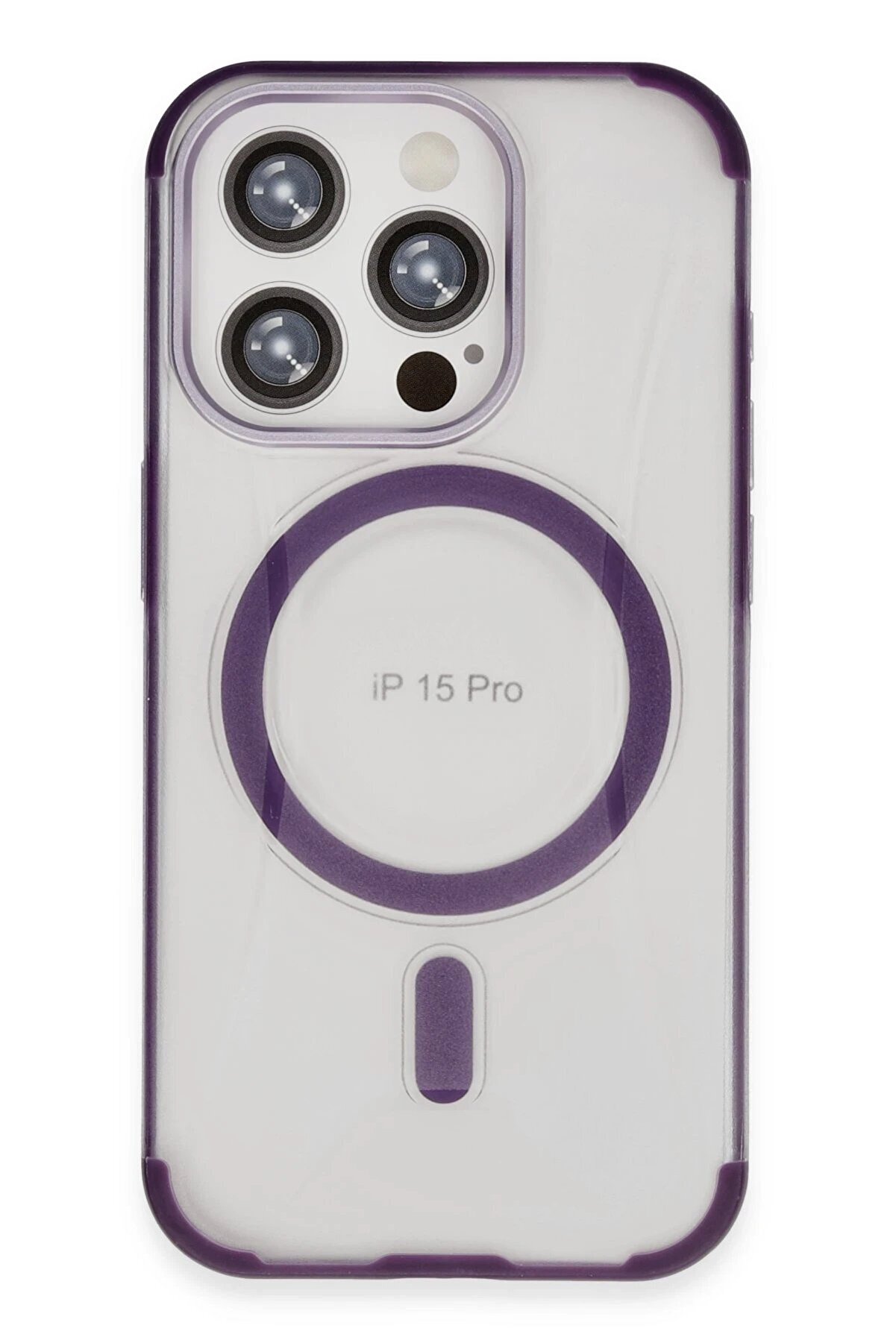 CepteToptan iPhone 15 Pro Hilton Magsafe Kapak - Derin Mor - DROPX3459-2251