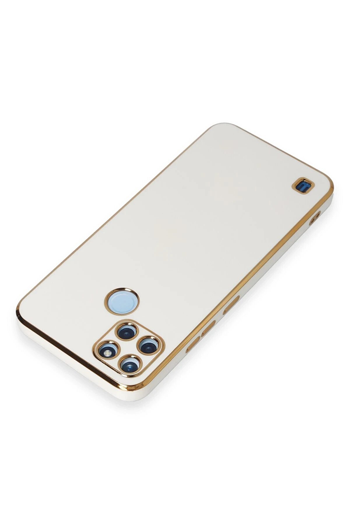 Realme C25Y Kılıf Volet Si̇li̇kon - Beyaz - Dropx8793-5133