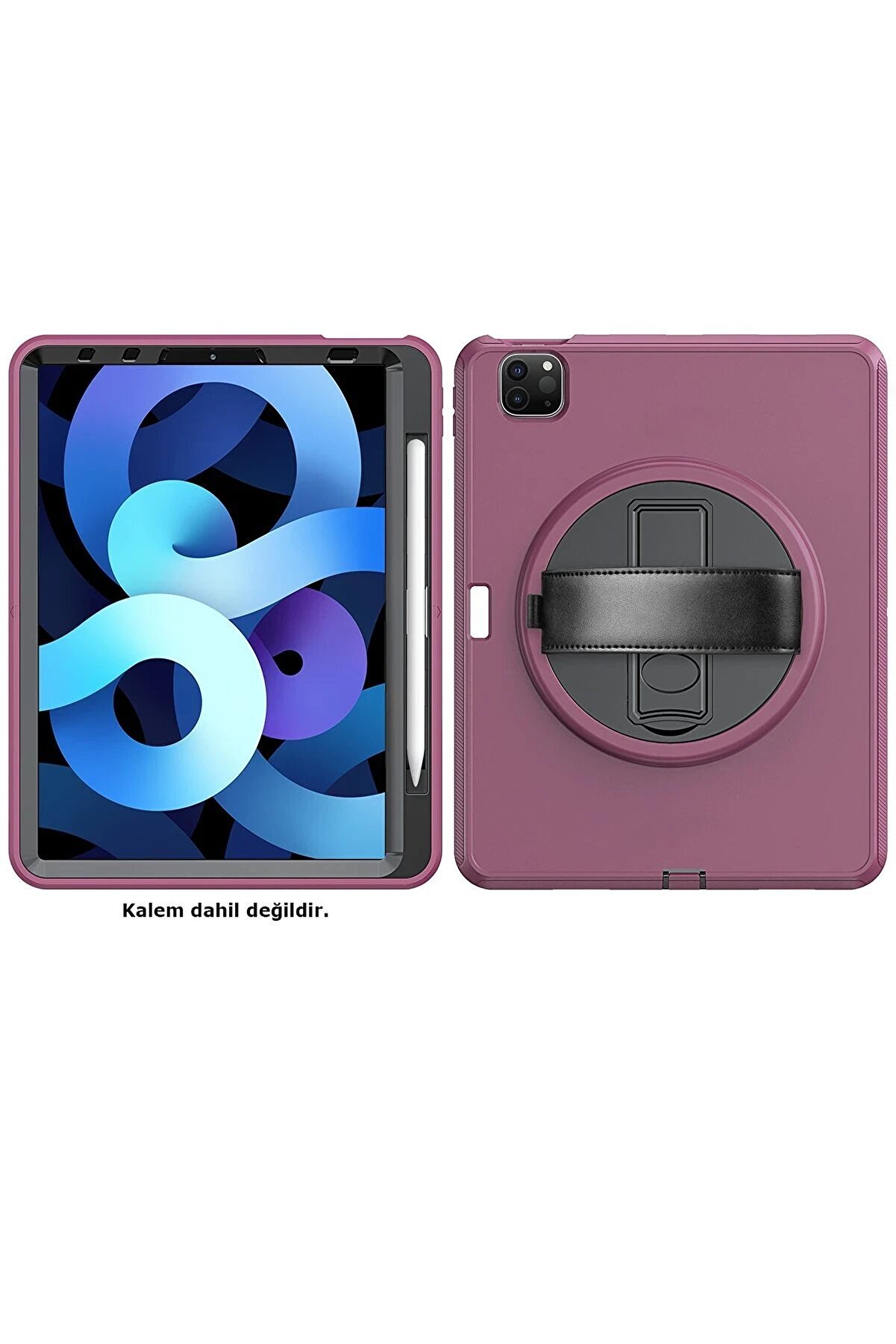 İpad Pro 11 (2018) Kılıf Hand Strap Tablet Kılıfı - Mürdüm - Dropx1987-3308