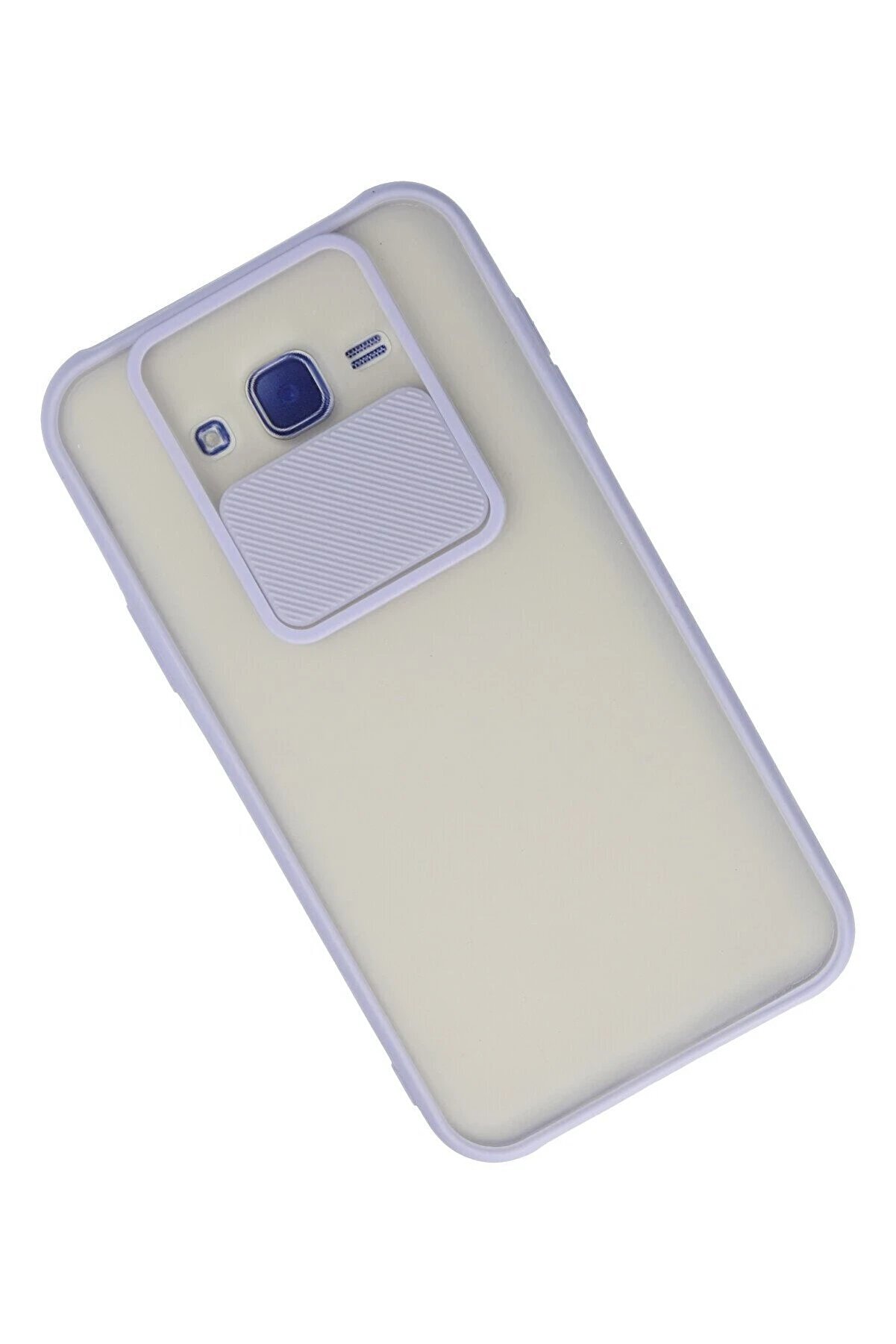 Samsung Galaxy J7 Kılıf Palm Buzlu Kamera Sürgülü Si̇li̇kon - Li̇la - Dropx4674-5878