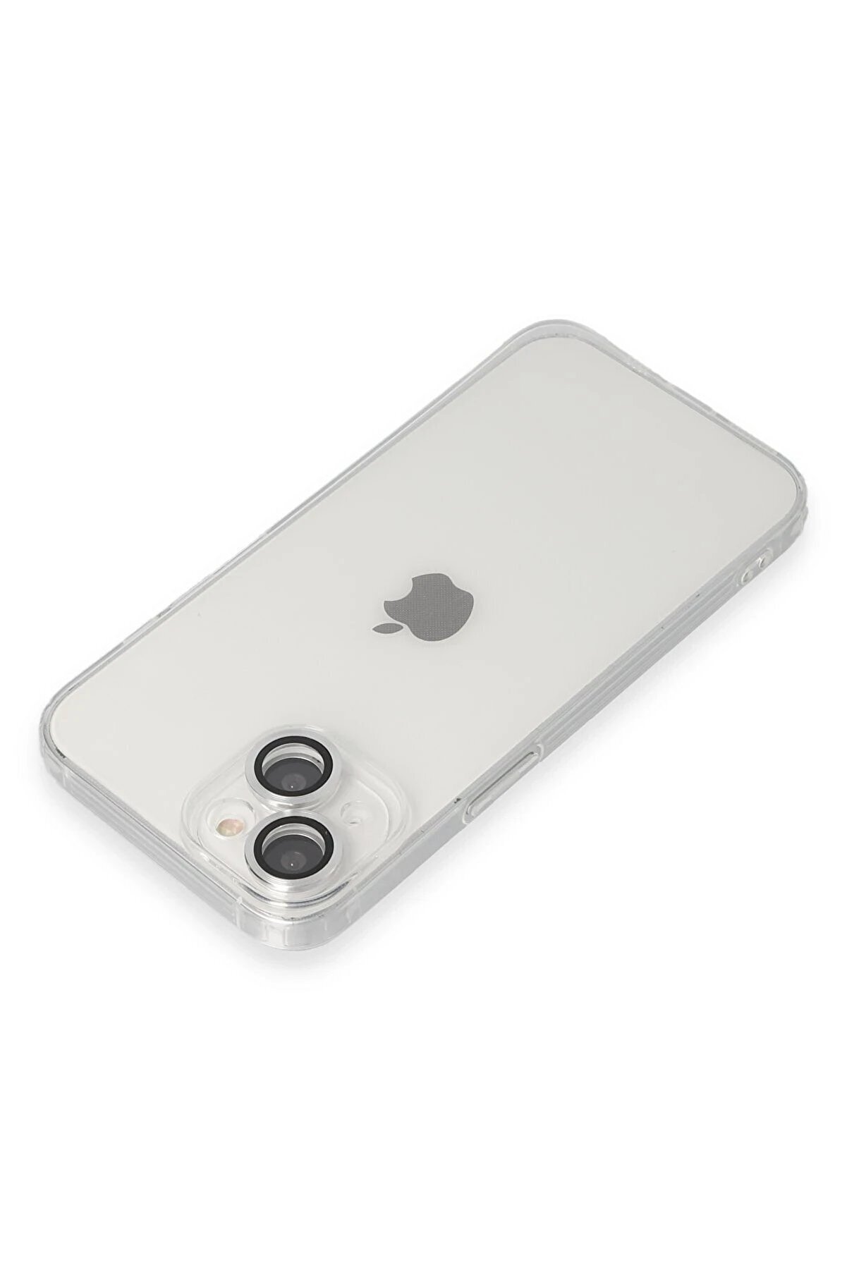 İphone 14 Kılıf Luko Lens Si̇li̇kon - G&uuml;m&uuml;ş - Dropx3909-7211