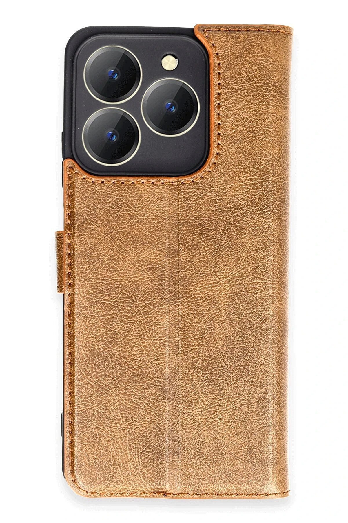 CepteToptan Realme C63 Kılıf Trend S Plus Kapaklı Kılıf - Taba - DROPX8714-3506