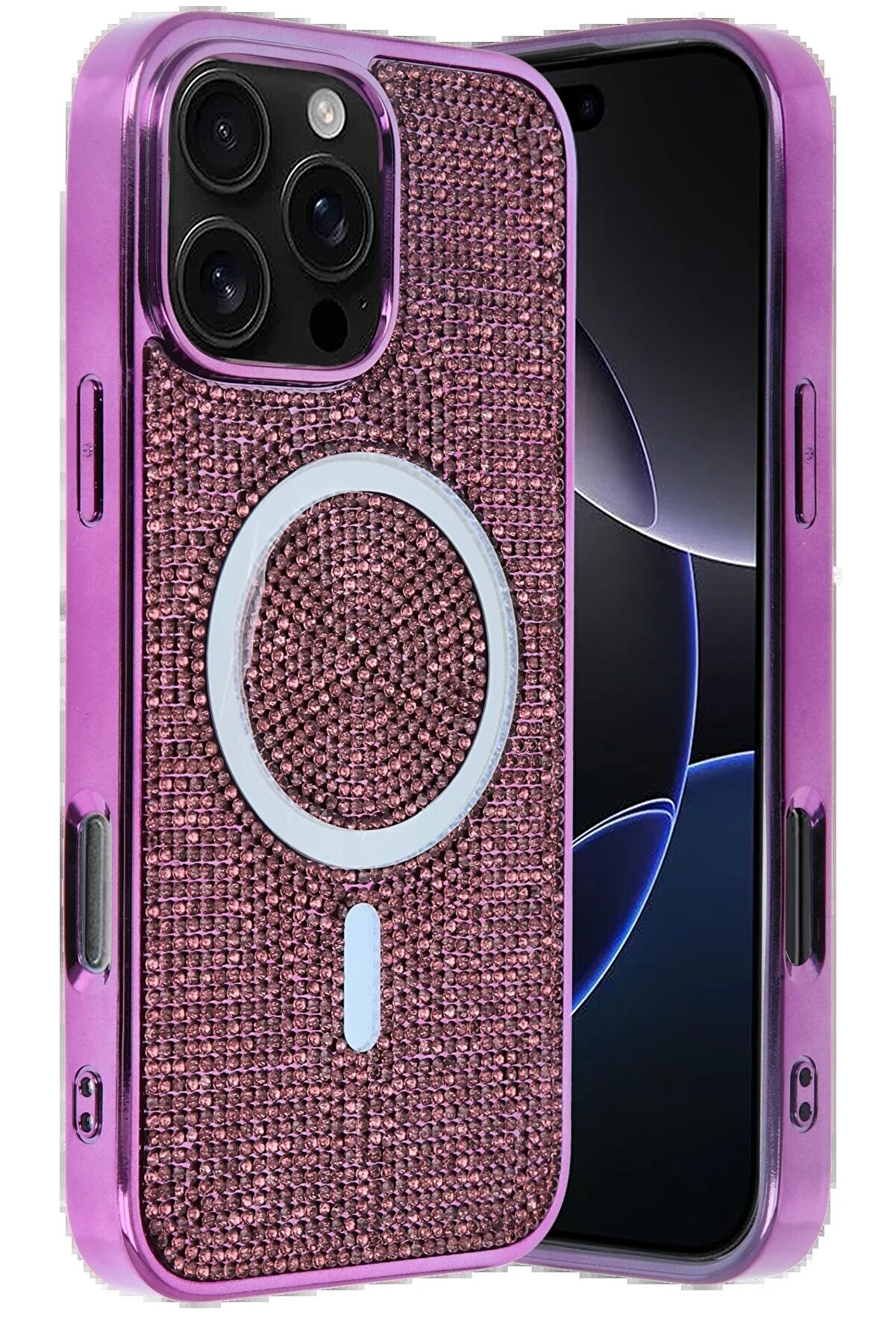 CepteToptan Apple iPhone 16 Pro Max Helen Magsafe Kapak - Derin Mor - DROPX3163-3341