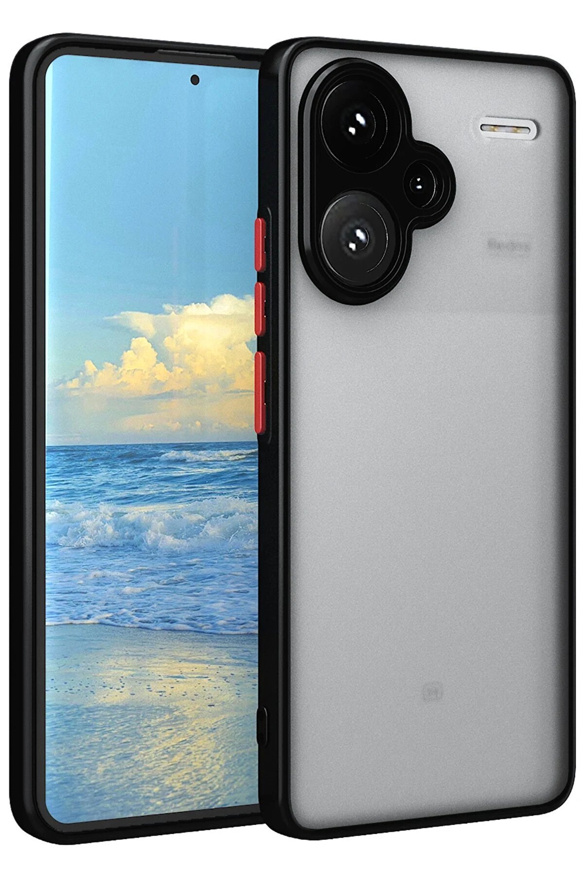 CepteToptan Xiaomi Redmi Note 13 Pro Plus Kılıf Montreal Silikon Kapak - Siyah - DROPX9157-4442