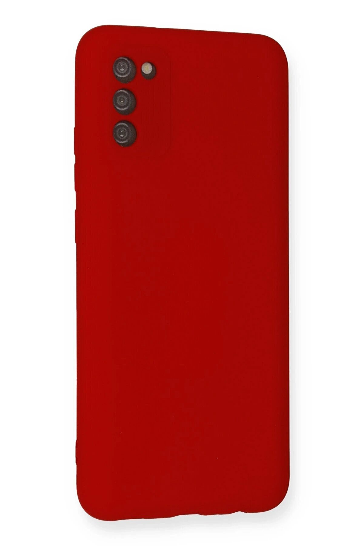 Samsung Galaxy A03S Kılıf Nano İ&ccedil;i̇ Kadi̇fe Si̇li̇kon - Kırmızı - Dropx3301-7759