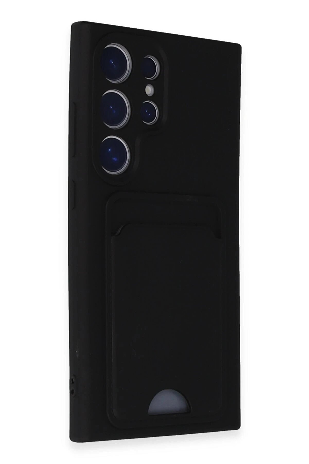 Samsung Galaxy S24 Ultra Kılıf Kelvi̇n Kartvi̇zi̇tli̇ Si̇li̇kon - Si̇yah - Dropx9930-5009