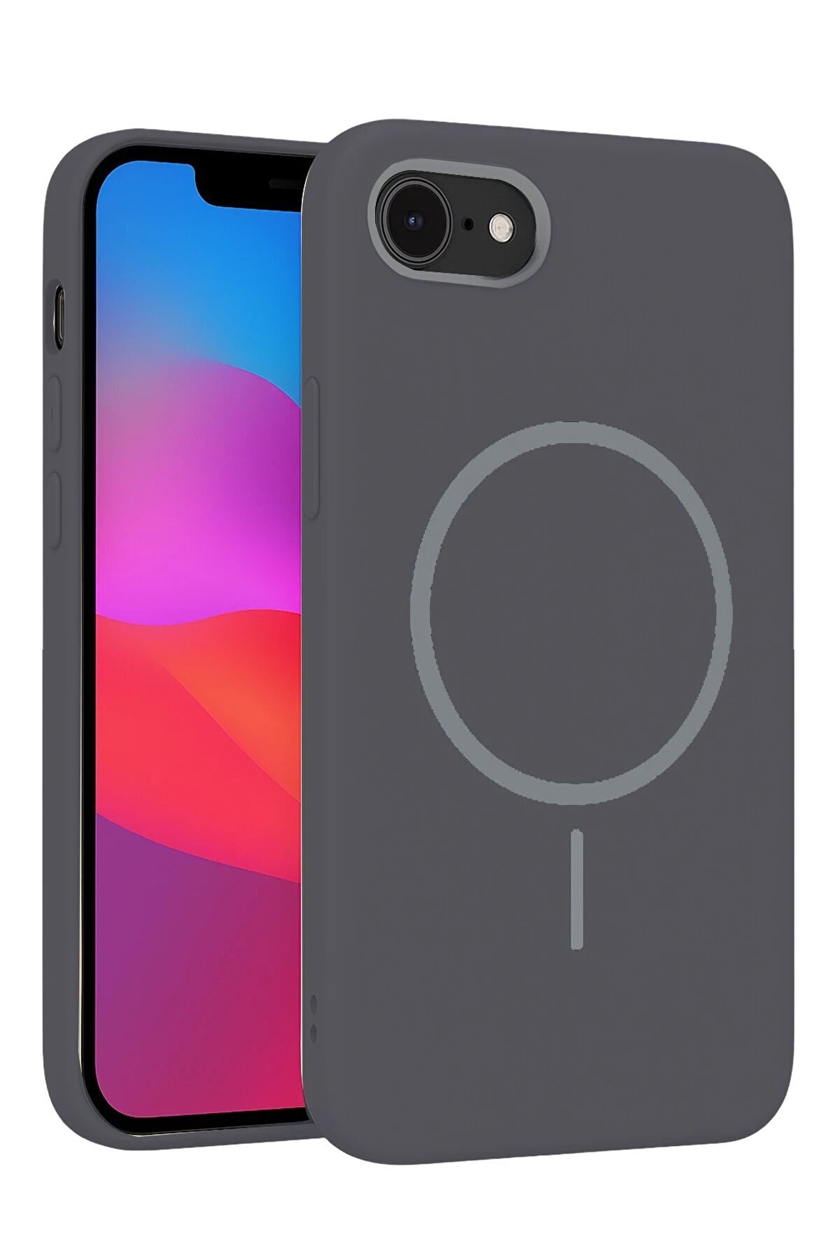 CepteToptan iPhone 16E Broş Magsafe Kapak - Füme - DROPX4699-2390