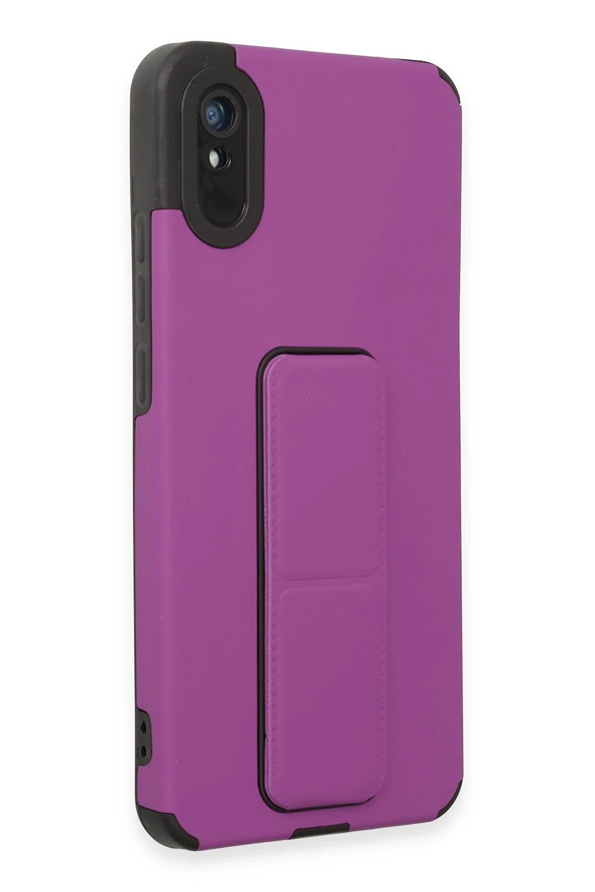 Xi̇aomi̇ Redmi̇ 9A Kılıf Mega Standlı Si̇li̇kon - Mor - Dropx7190-3572