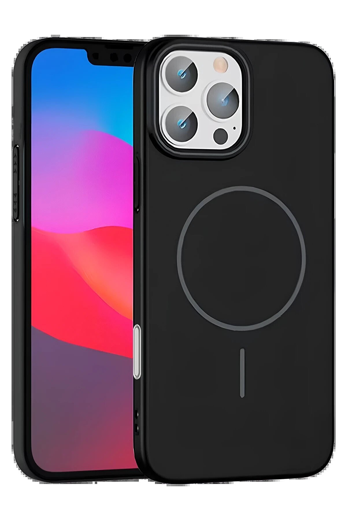 CepteToptan iPhone 16 Pro Broş Magsafe Kapak - Siyah - DROPX2217-4945