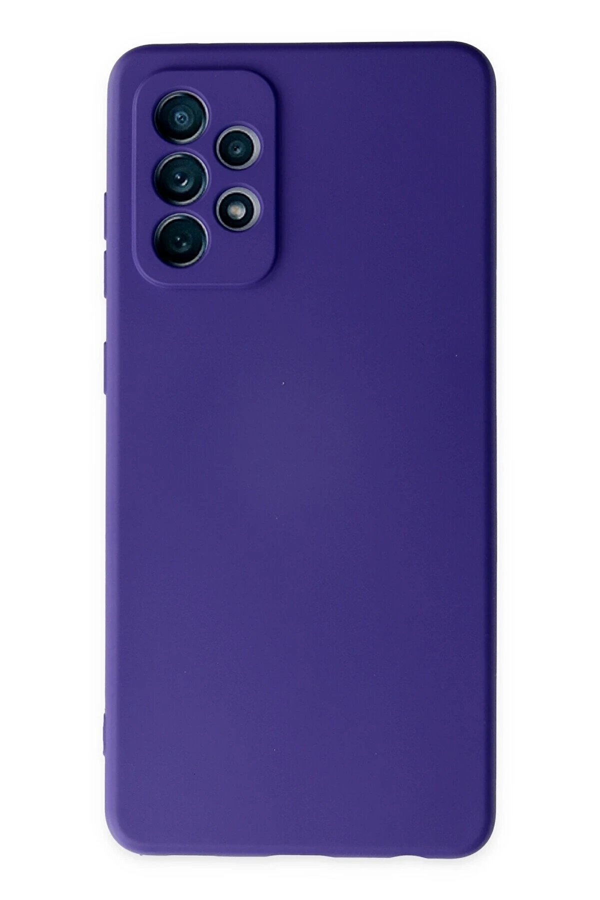 CepteToptan Samsung Galaxy A72 Kılıf Nano içi Kadife Silikon - Mor - DROPX2770-6595