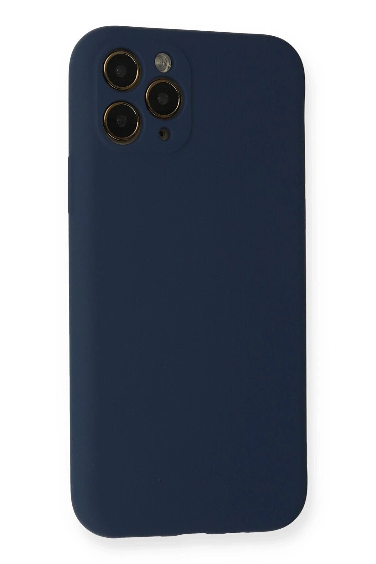 İphone 11 Pro Kılıf Nano İçi̇ Kadi̇fe Si̇li̇kon - Laci̇vert - Dropx7947-8257