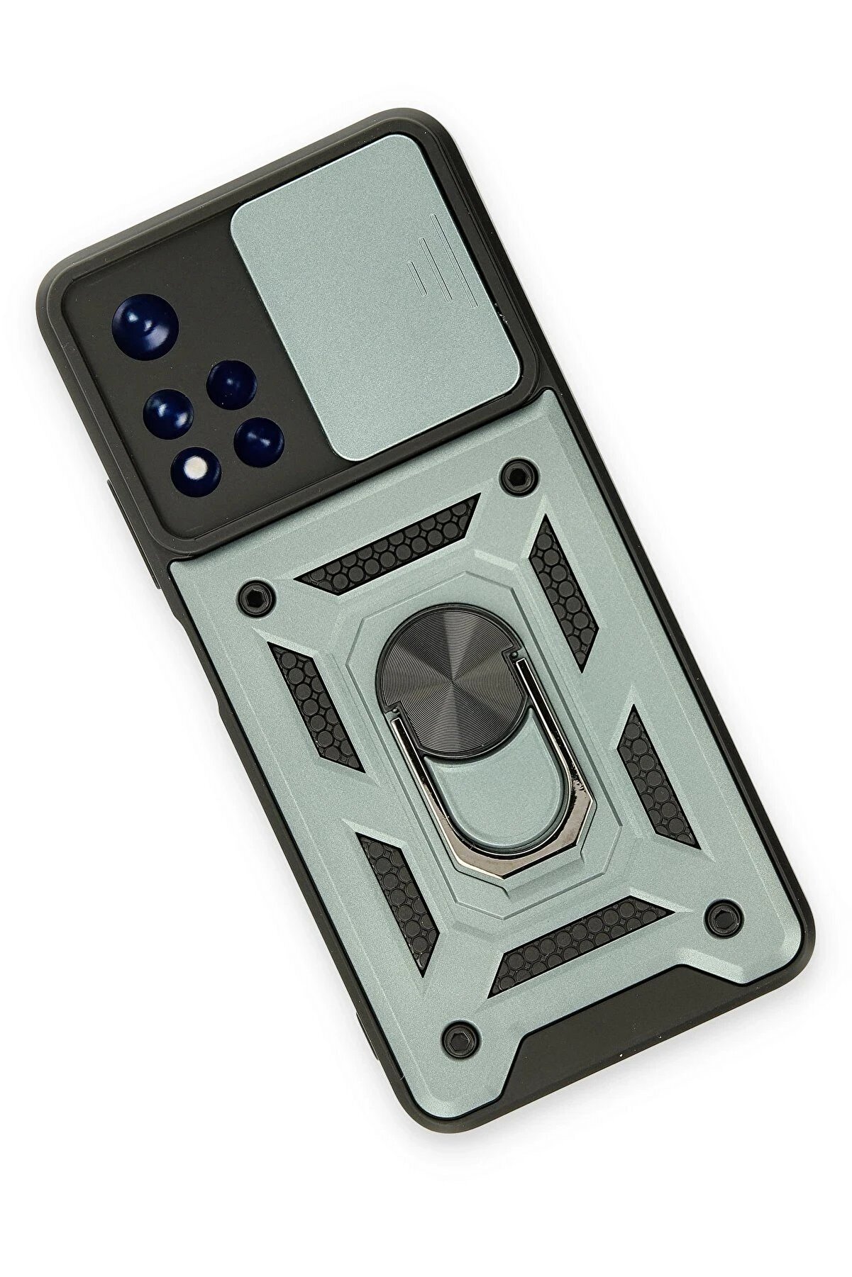 CepteToptan Xiaomi Redmi Note 11T Kılıf Pars Lens Y&uuml;z&uuml;kl&uuml; Silikon - Yeşil - DROPX7988-4053