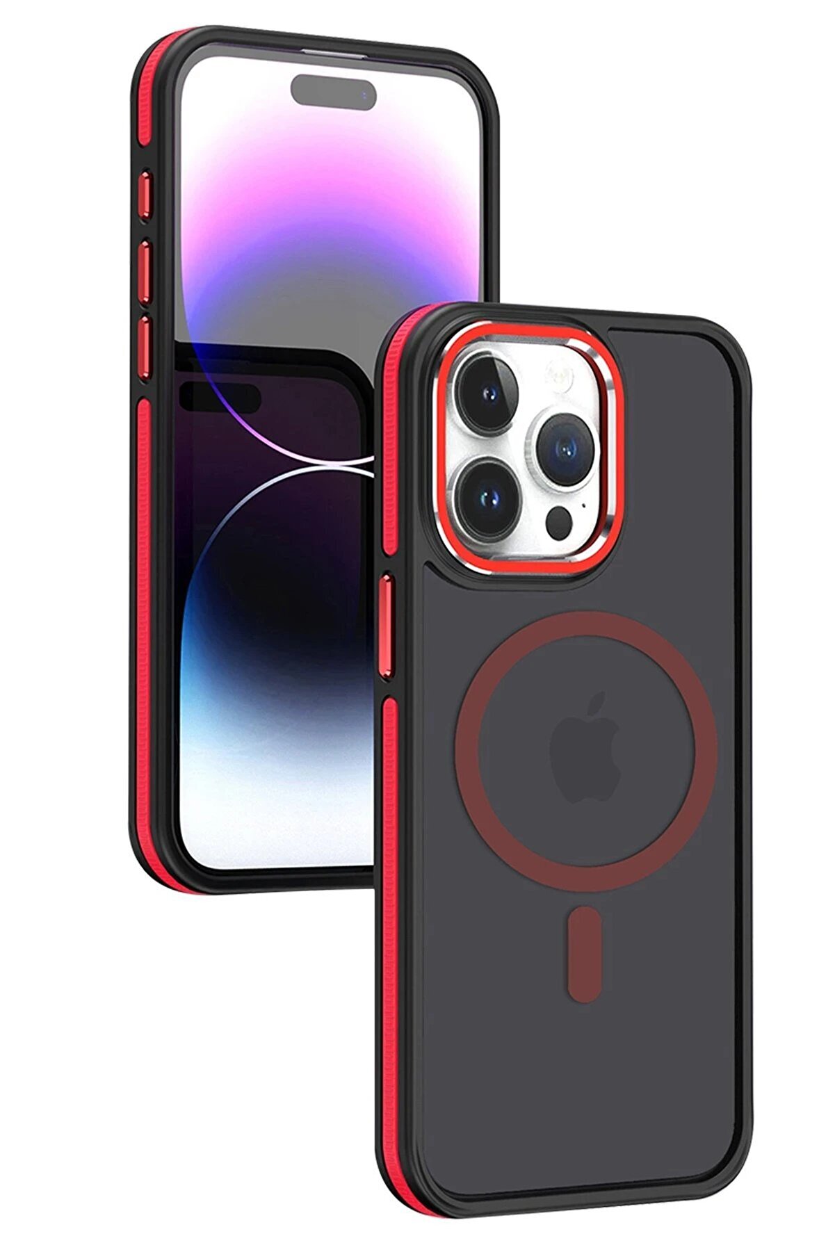 CepteToptan iPhone 15 Pro Max Winner Magsafe Kapak - Kırmızı - DROPX5040-6942