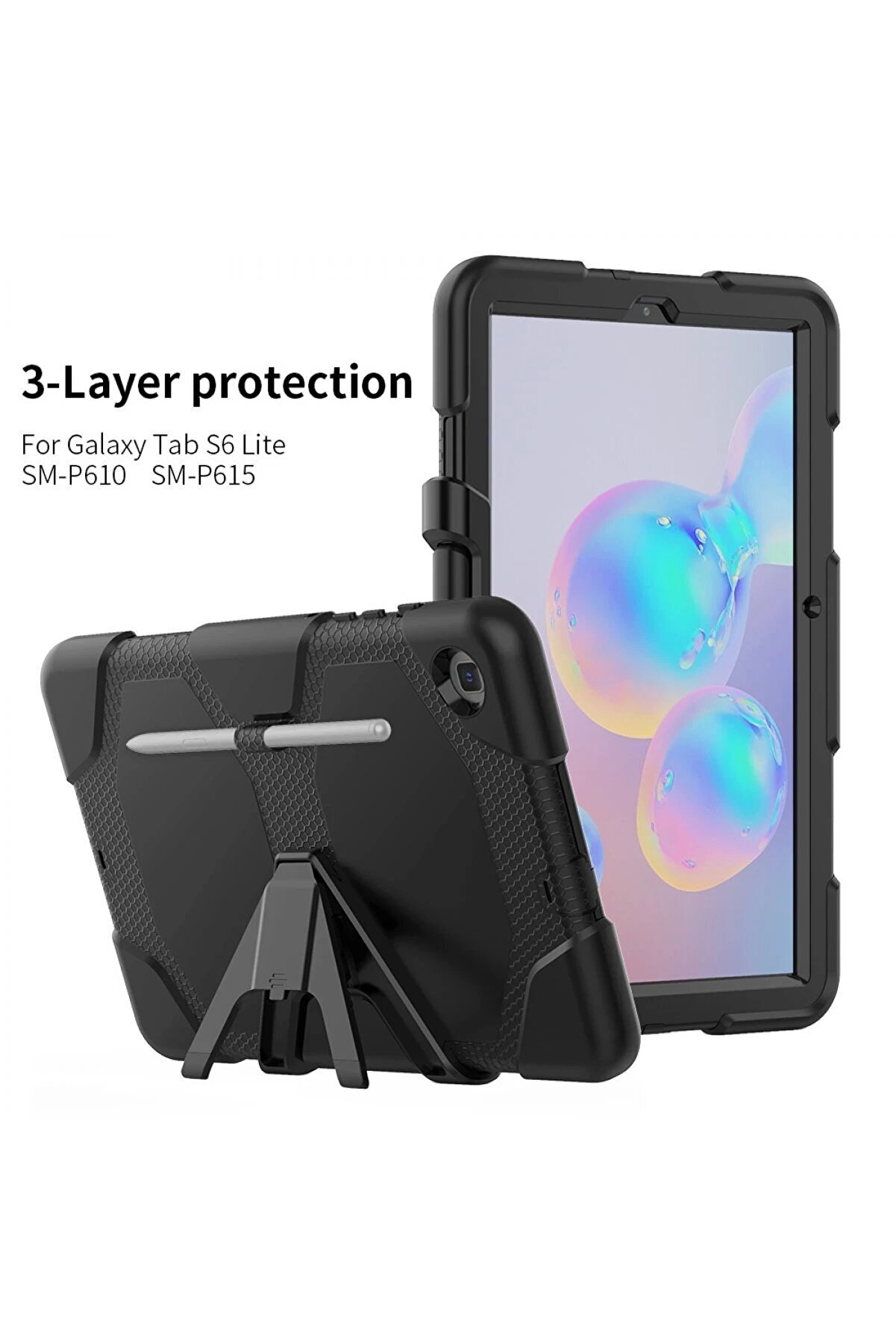 Samsung Galaxy Tab A7 10.4 Kılıf Gri̇ffi̇n Tablet Kapak - Si̇yah - Dropx7549-1339
