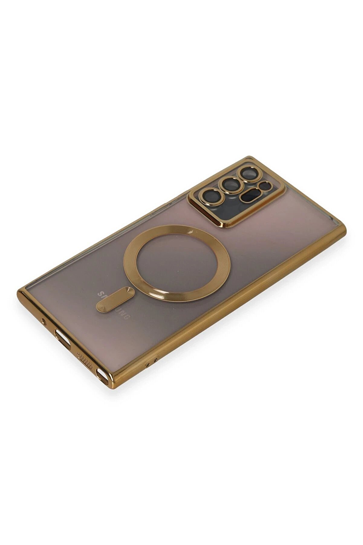 Samsung Galaxy Note 20 Ultra Kılıf Kross Magneti̇csafe Kapak - Gold - Dropx8152-4556