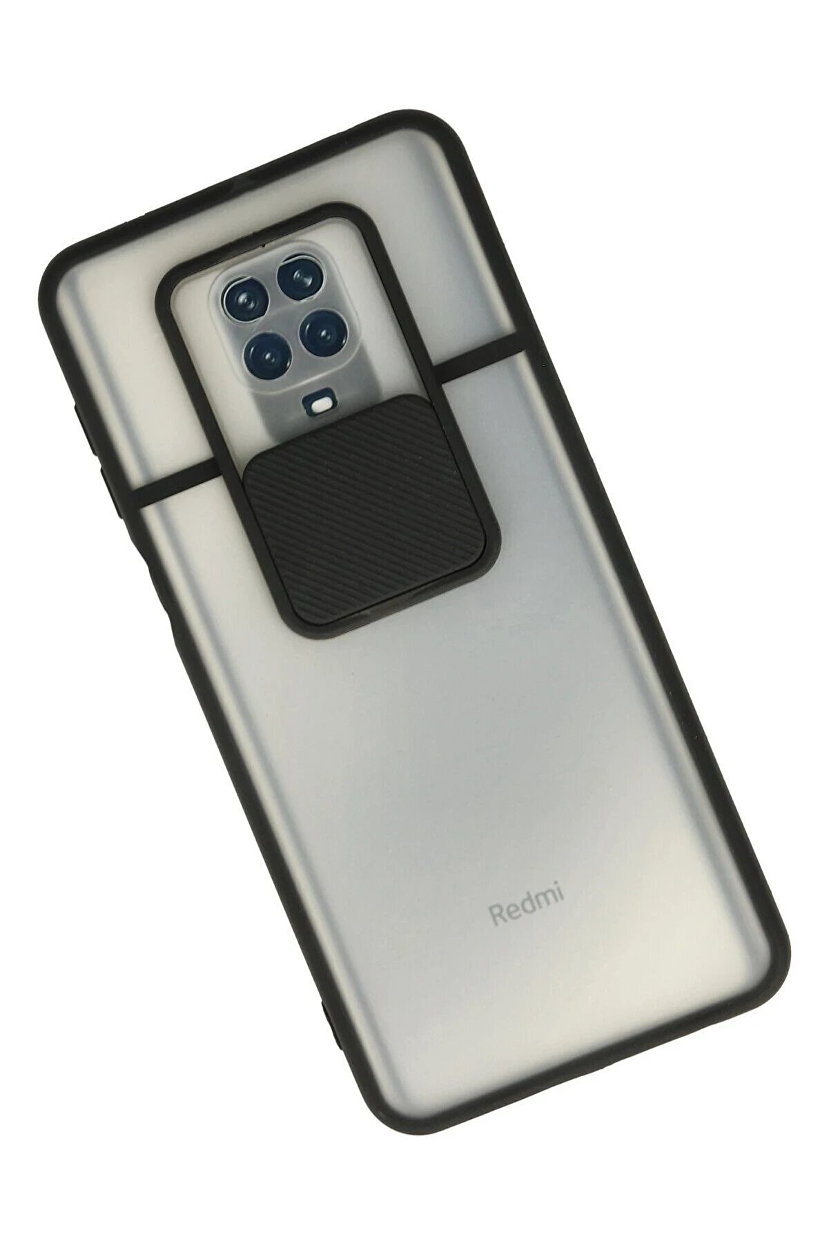 Xi̇aomi̇ Redmi̇ Note 9 Pro Kılıf Palm Buzlu Kamera Sürgülü Si̇li̇kon - Si̇yah - Dropx3184-8729