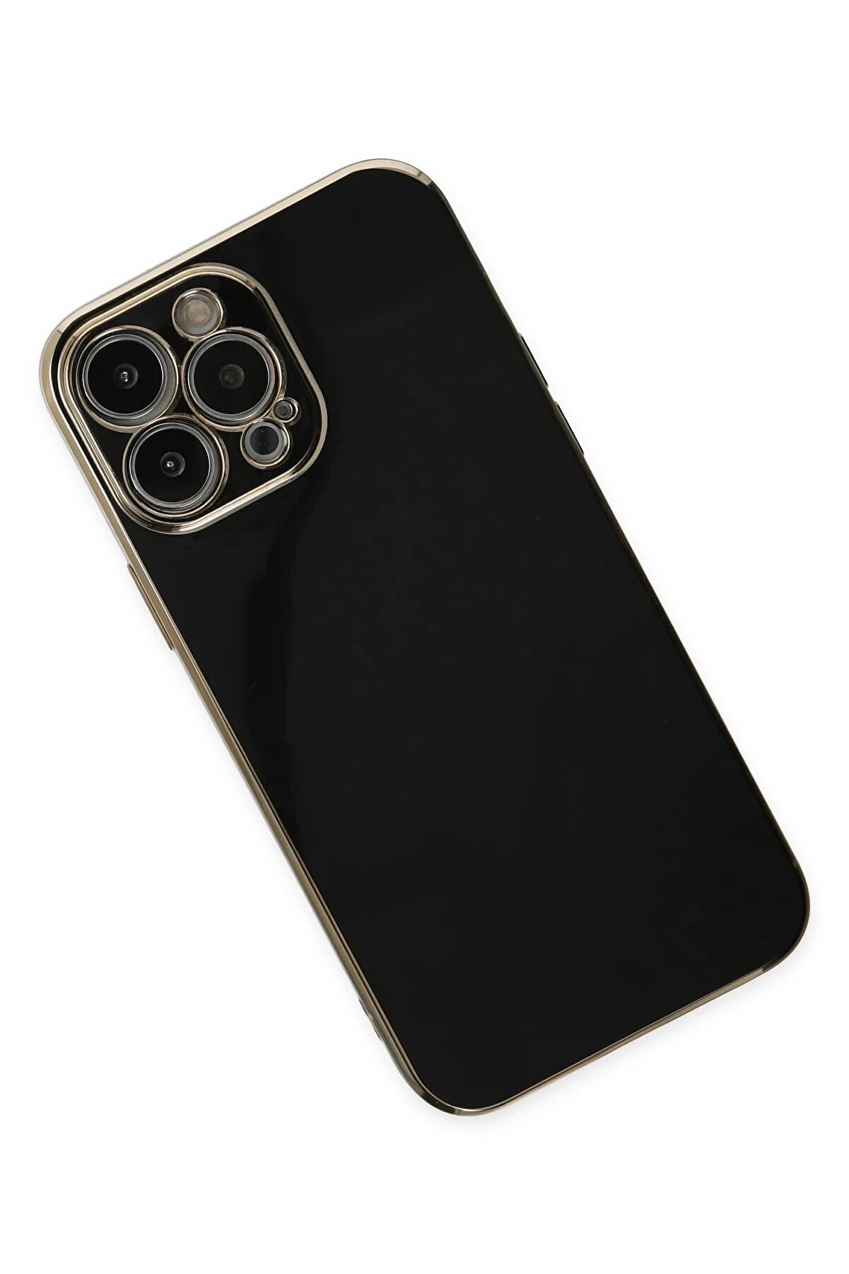 İphone 15 Pro Max Kılıf Volet Si̇li̇kon - Si̇yah - Dropx4460-5570