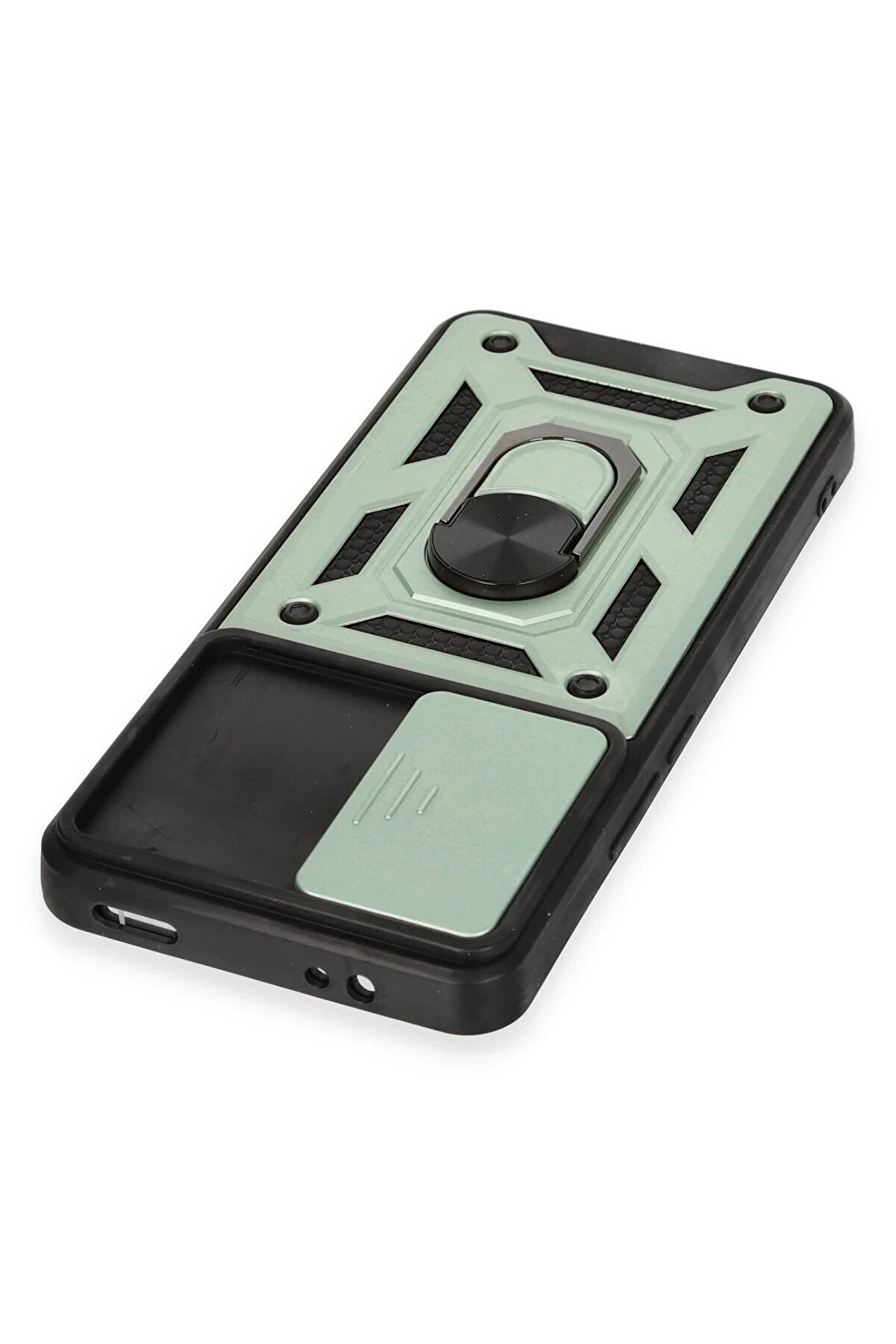 Xi̇aomi̇ Mi̇ 12T Pro Kılıf Pars Lens Yüzüklü Si̇li̇kon - Yeşi̇l - Dropx4506-5980