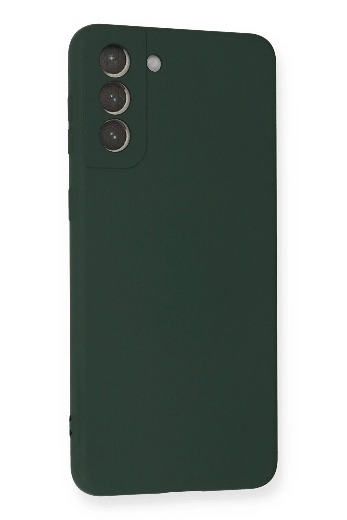 Samsung Galaxy S21 Plus Kılıf Nano İ&ccedil;i̇ Kadi̇fe Si̇li̇kon - Koyu Yeşi̇l - Dropx2853-3226