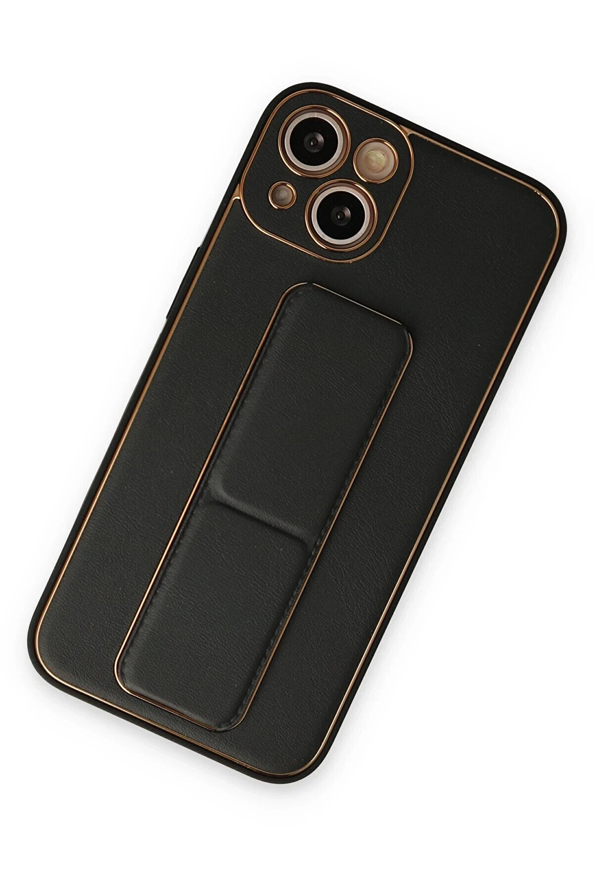 İphone 14 Plus Kılıf Coco Deri̇ Standlı Kapak - Si̇yah - Dropx8172-6400