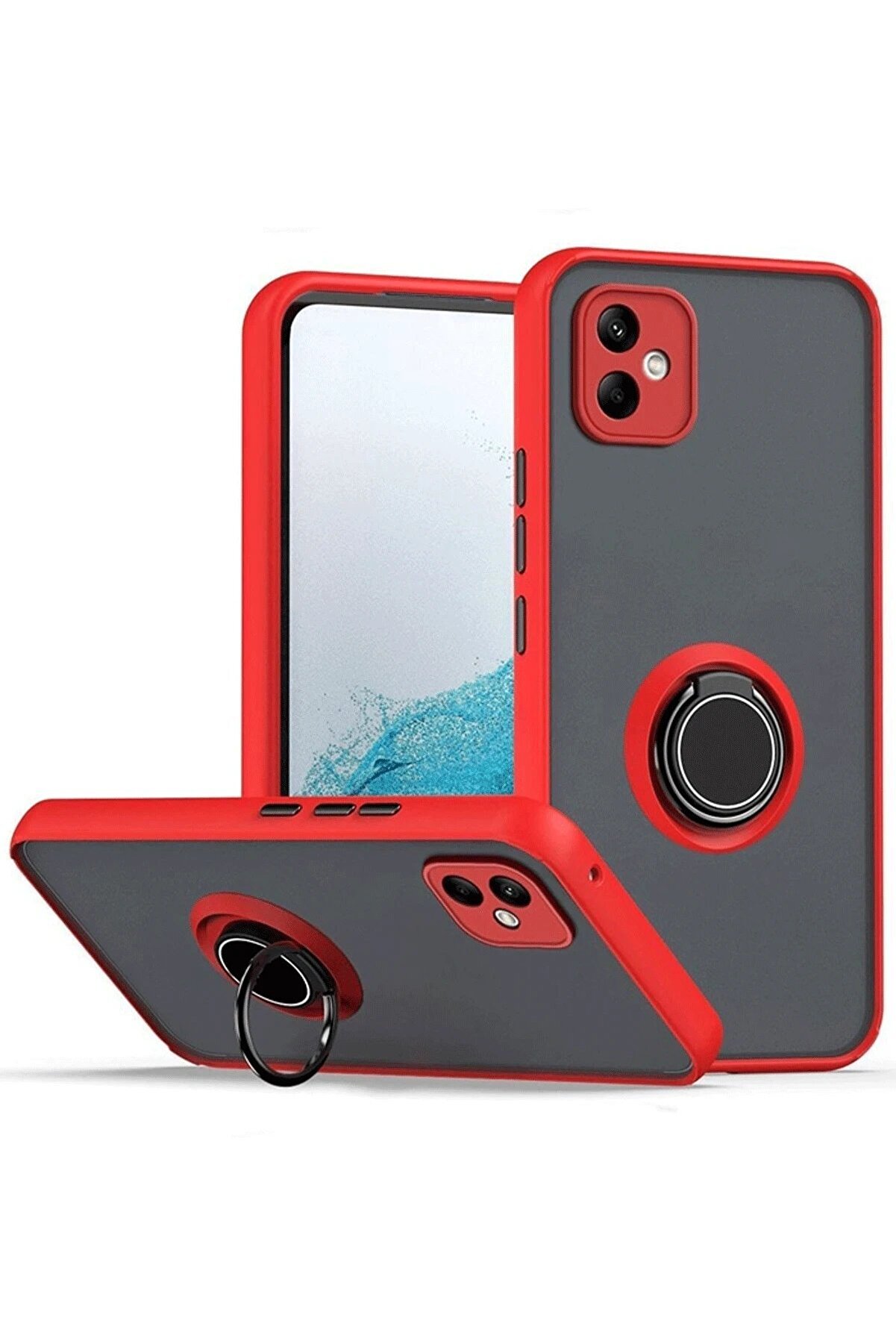 CepteToptan Samsung Galaxy A06 Kılıf Montreal Y&uuml;z&uuml;kl&uuml; Silikon Kapak - Kırmızı - NOVER2094-2417