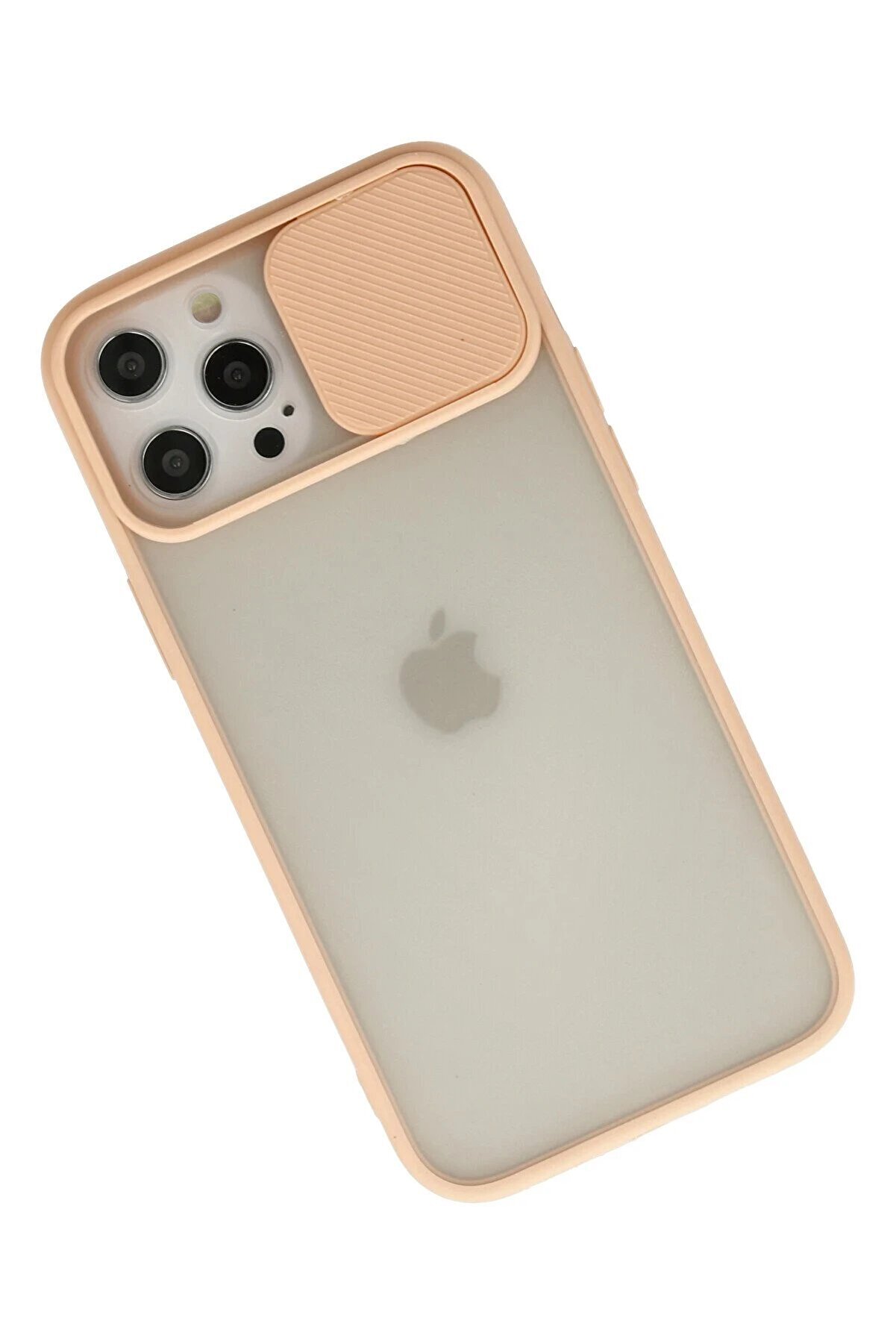 İphone 12 Pro Max Kılıf Palm Buzlu Kamera Sürgülü Si̇li̇kon - Pembe - Dropx1418-2368