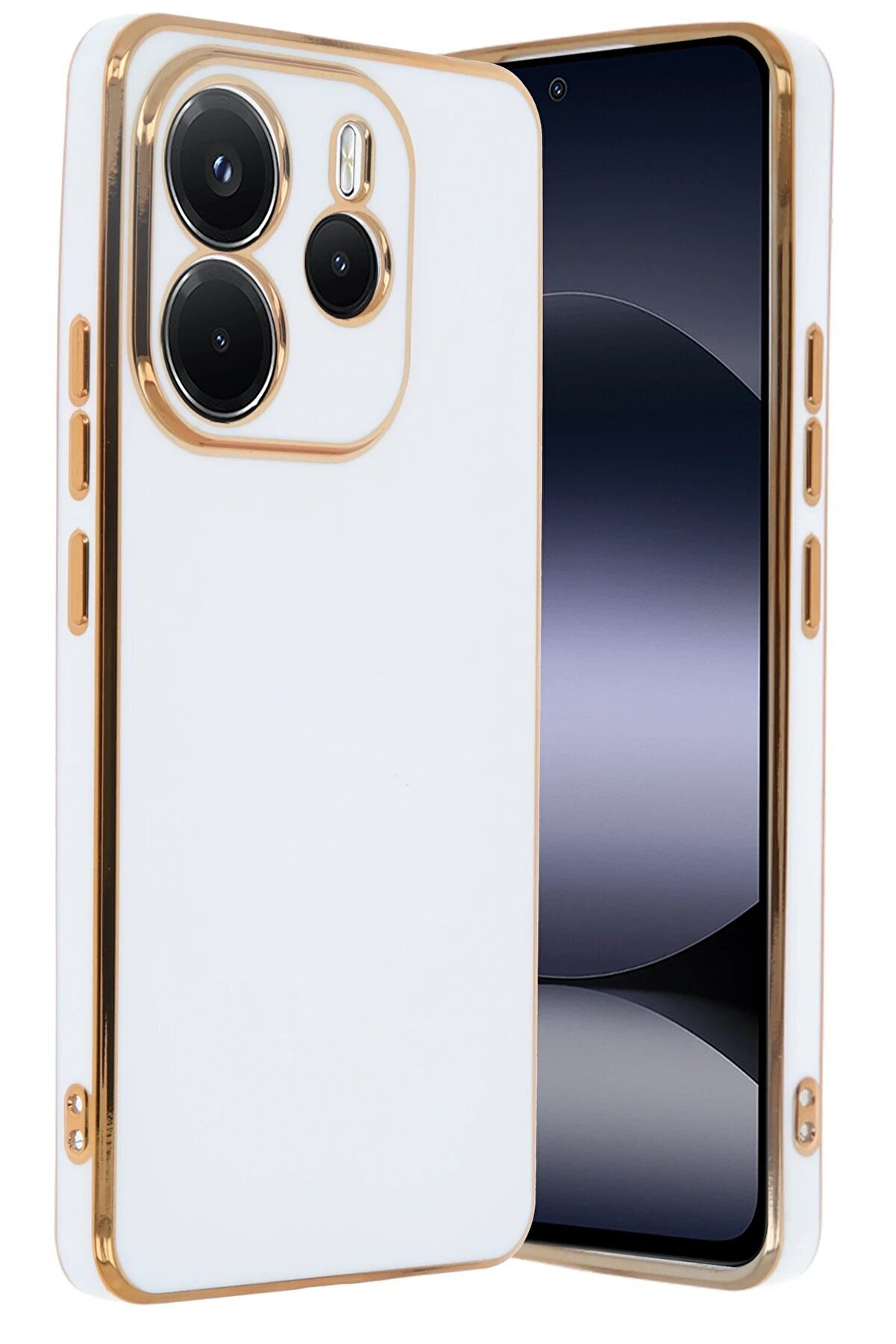 CepteToptan Xiaomi Redmi Note 14 4G Kılıf Volet Silikon - Beyaz - DROPX5912-1946