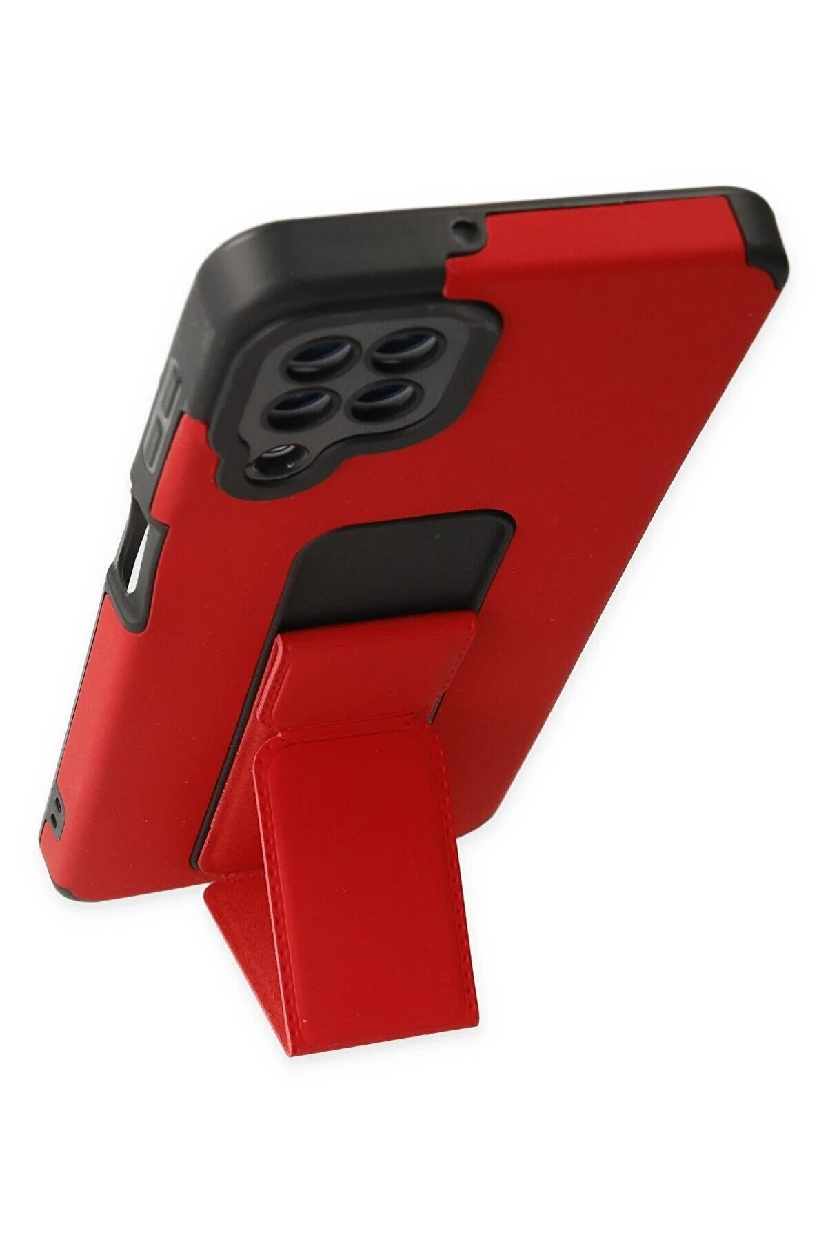 Samsung Galaxy A22 Kılıf Mega Standlı Si̇li̇kon - Kırmızı - Dropx7179-2087