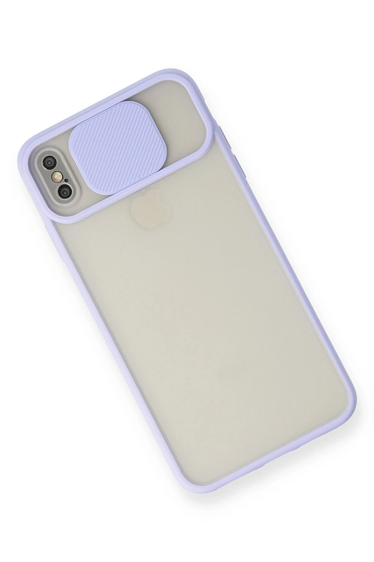 İphone Xs Max Kılıf Palm Buzlu Kamera Sürgülü Si̇li̇kon - Li̇la - Dropx3490-2789