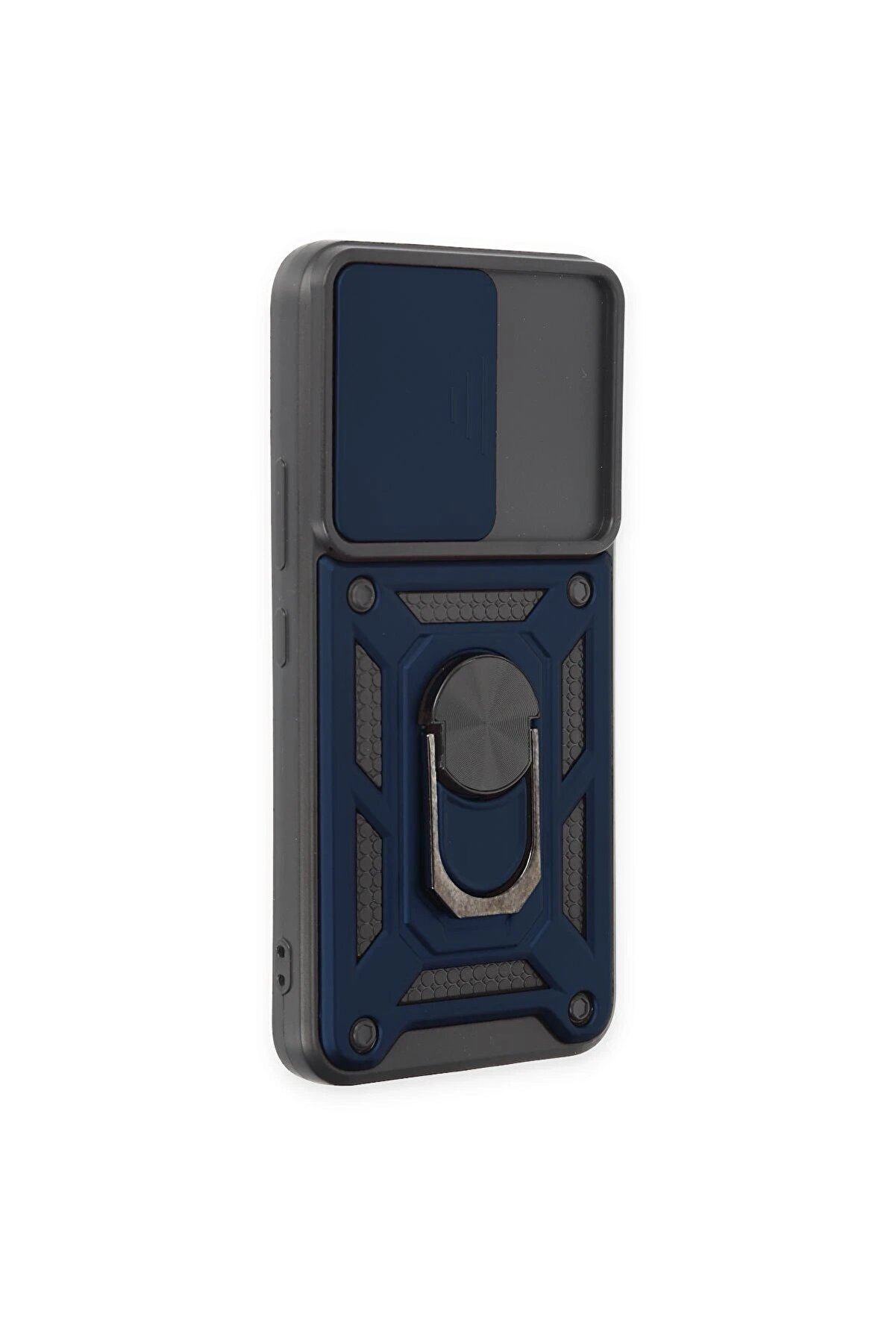 Samsung Galaxy S23 Kılıf Pars Lens Yüzüklü Si̇li̇kon - Laci̇vert - Dropx6076-1941