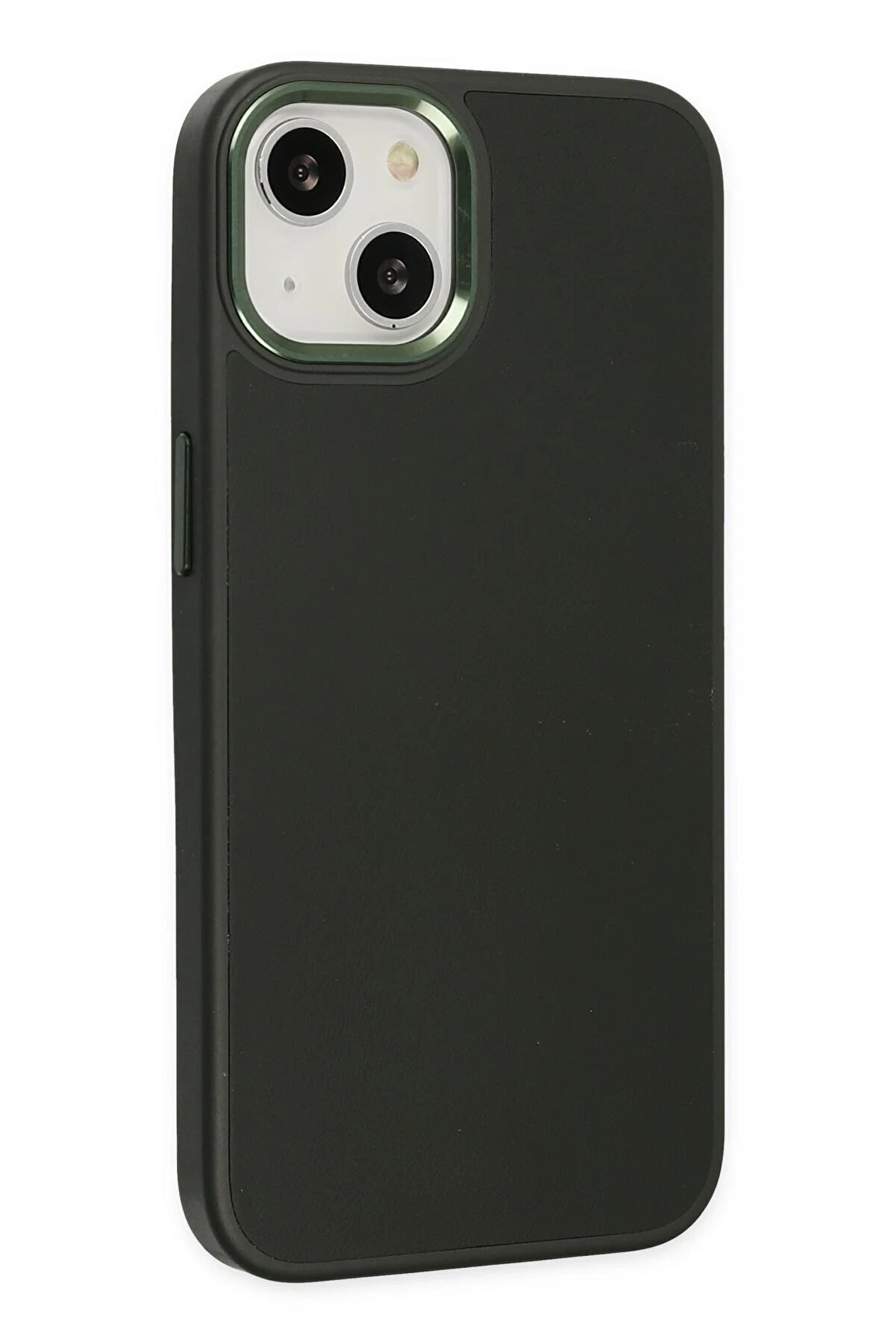 İphone 14 Plus Kılıf Asya Deri̇ Si̇li̇kon - Koyu Yeşi̇l - Dropx8807-5836