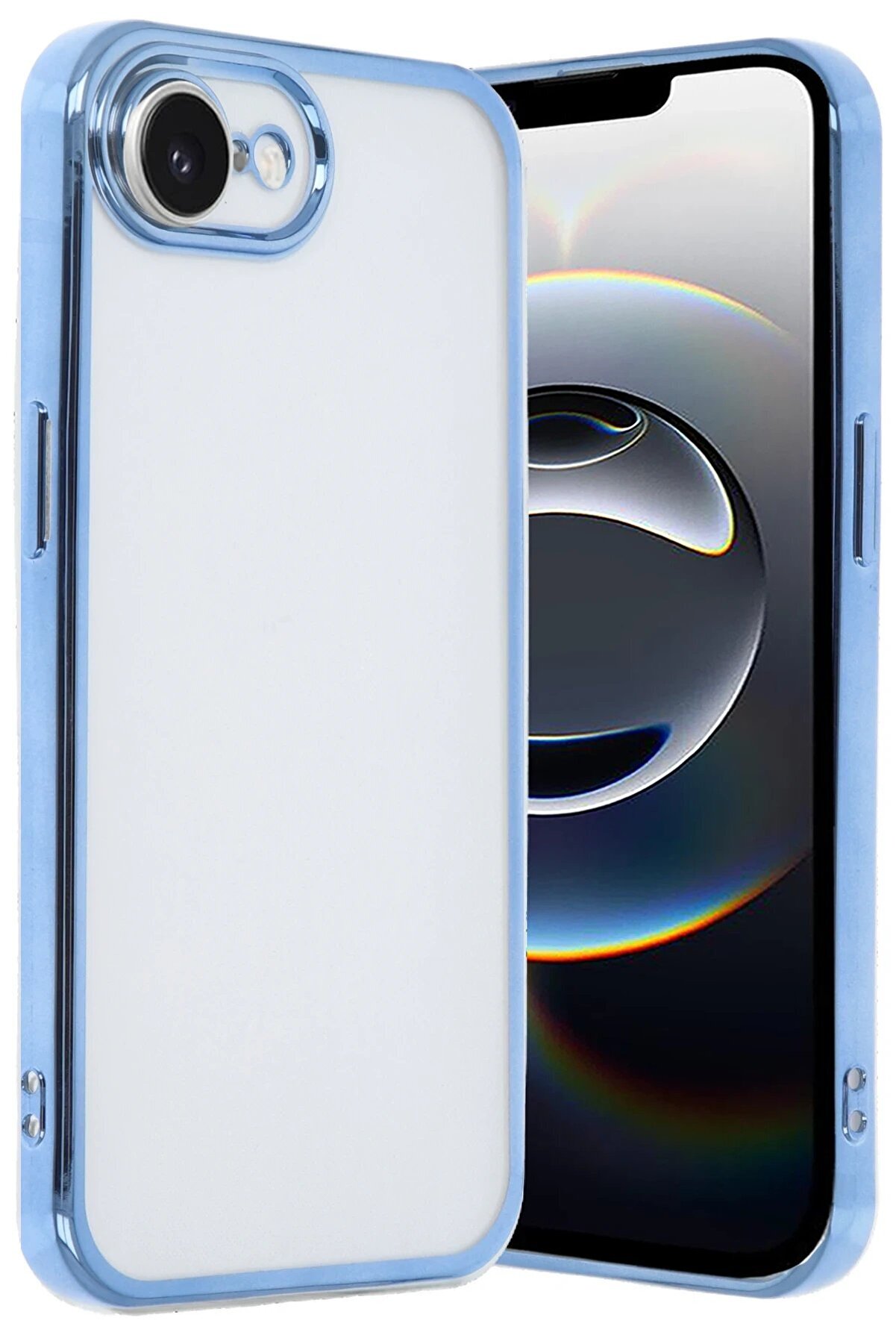 CepteToptan iPhone 16E Kılıf Lensli Silikon - Açık Mavi - DROPX6883-1803