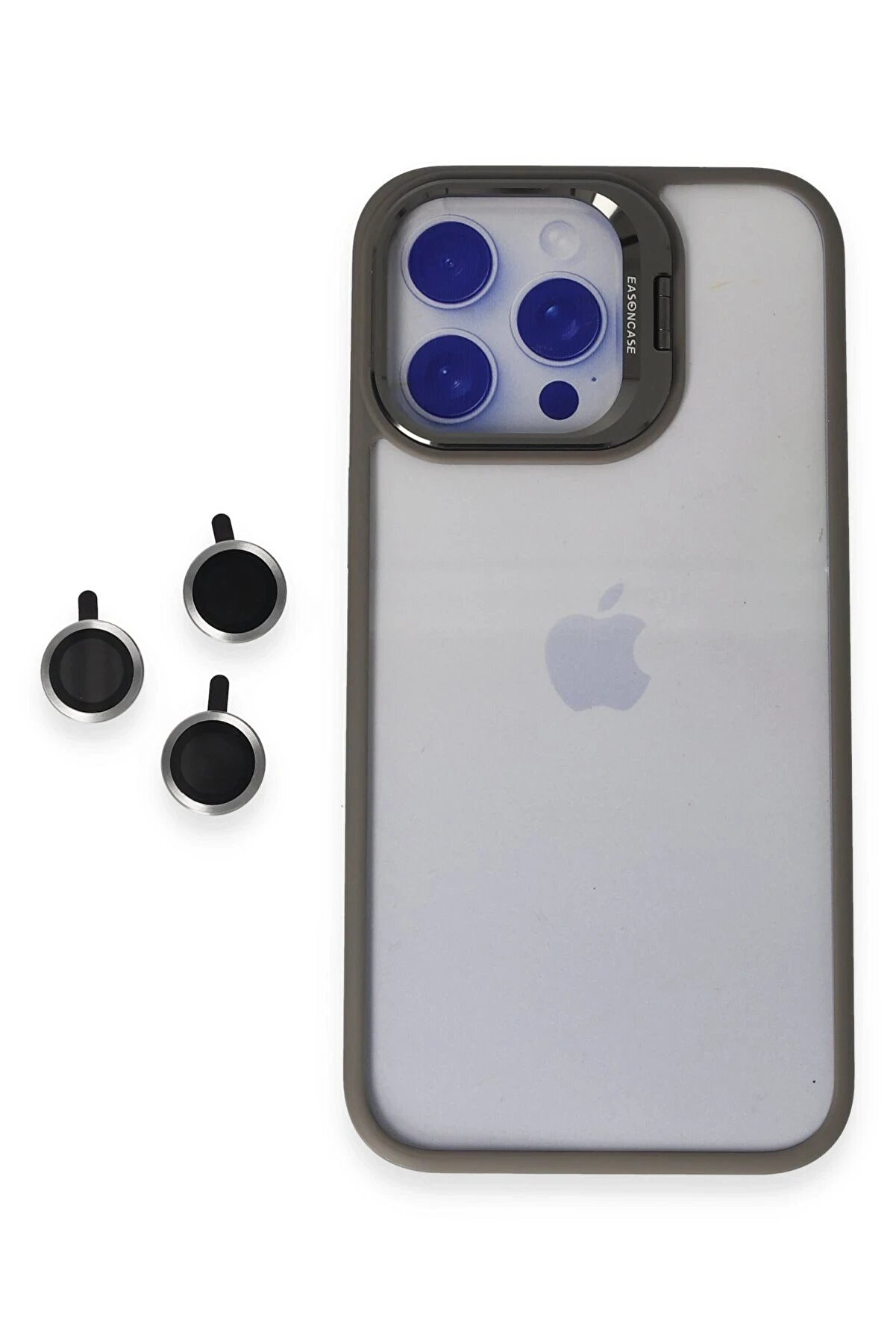 CepteToptan iPhone 15 Pro Max Kılıf Roblox Lens Standlı Kapak - Titan Gri - DROPX8100-6596