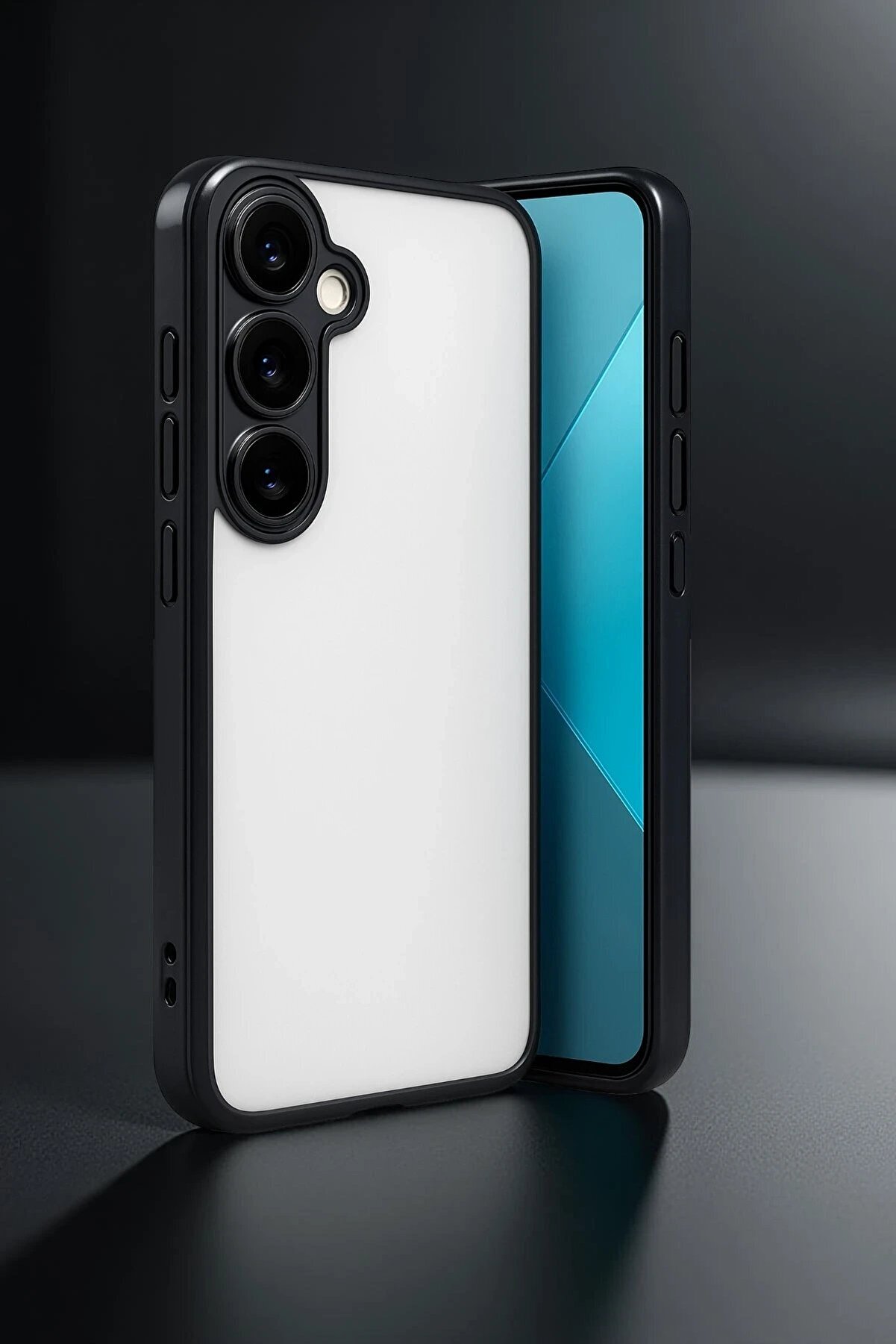 Samsung Galaxy A24 4G Pri̇me Kılıf Lensli̇ Si̇li̇kon - Gold - Dropx8727-9425