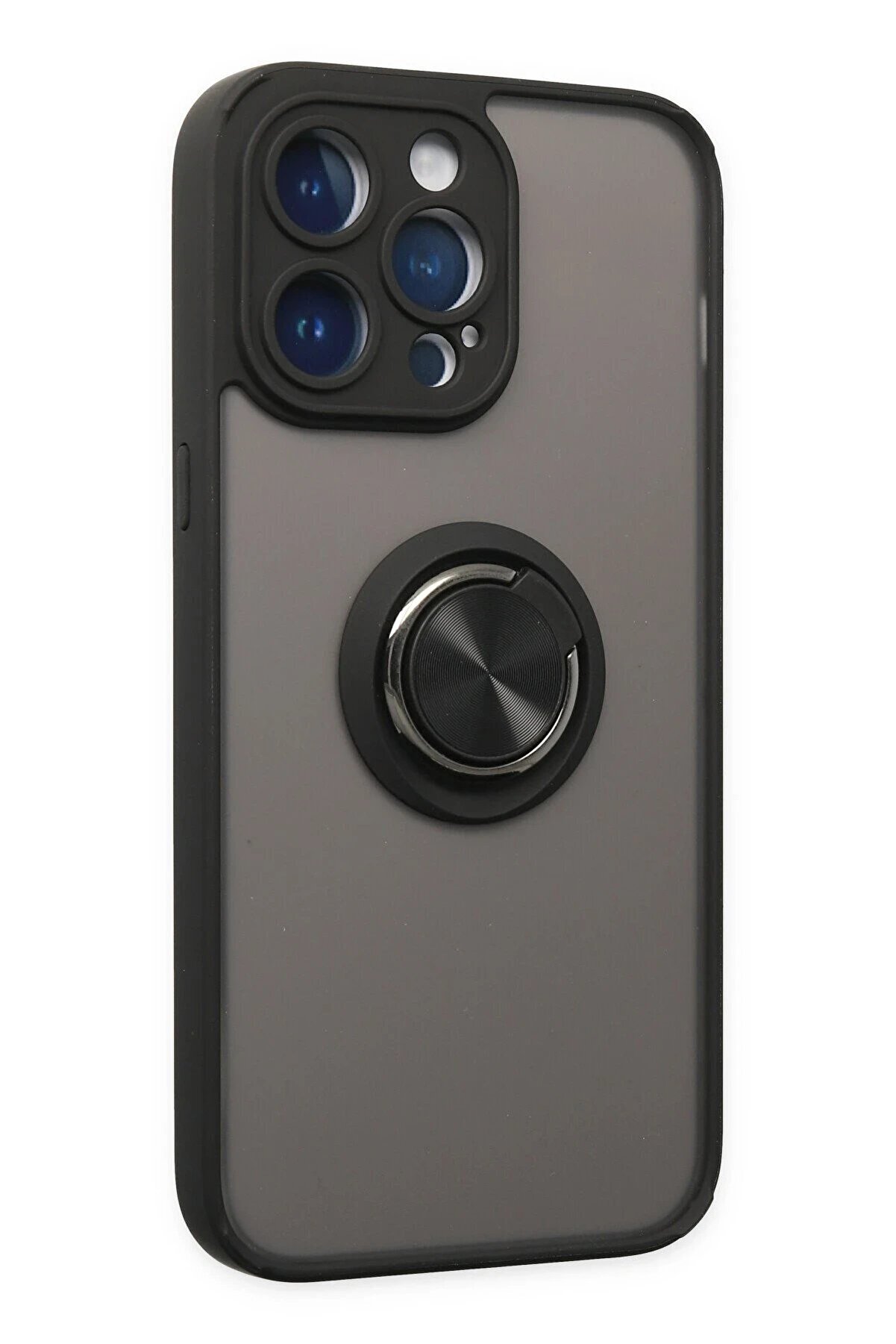 İphone 14 Pro Kılıf Montreal Y&uuml;z&uuml;kl&uuml; Si̇li̇kon Kapak - Si̇yah - Dropx8219-3017