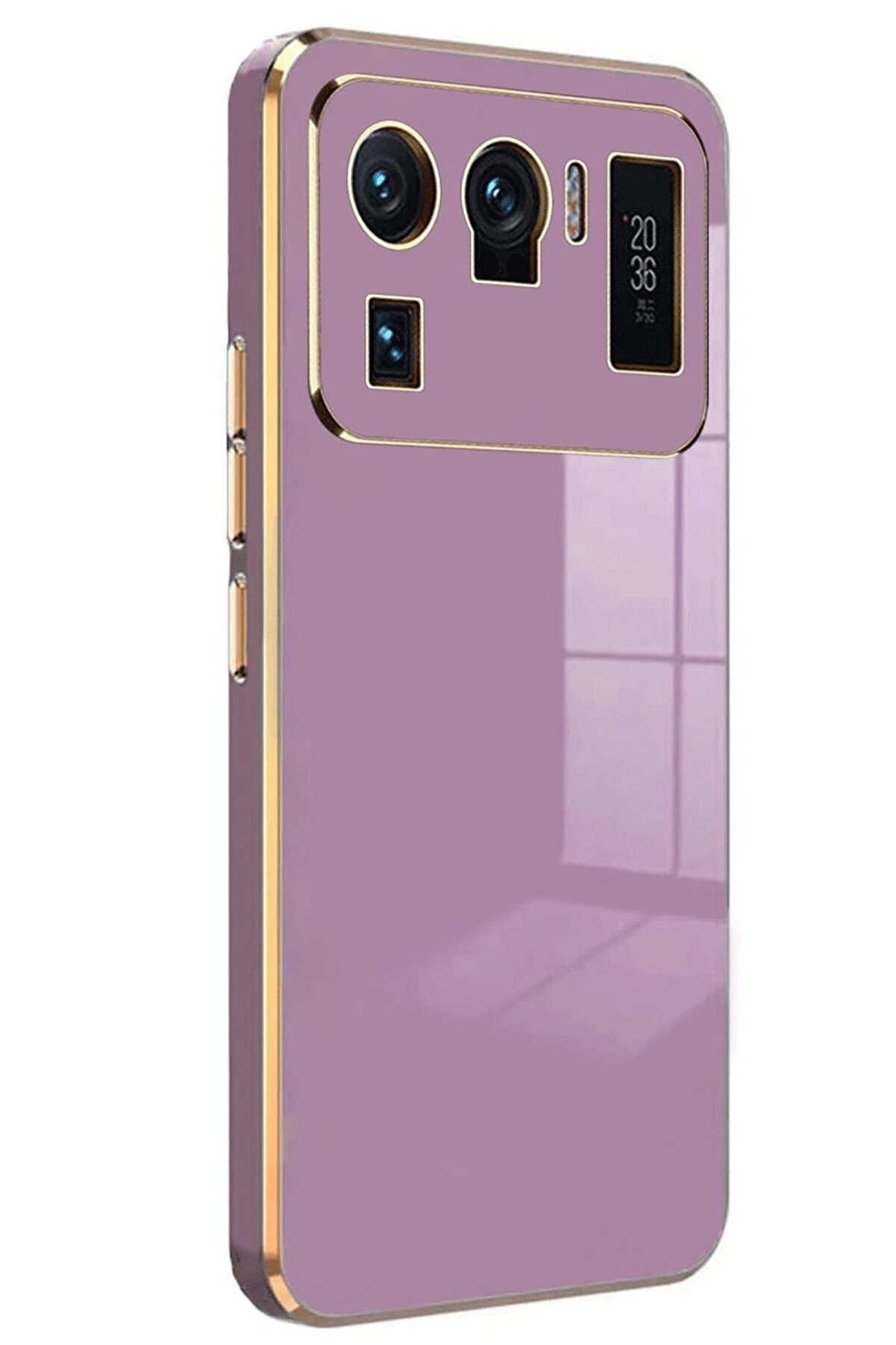 Xi̇aomi̇ Mi̇ 11 Ultra Kılıf Volet Si̇li̇kon - Mor - Dropx4152-7890