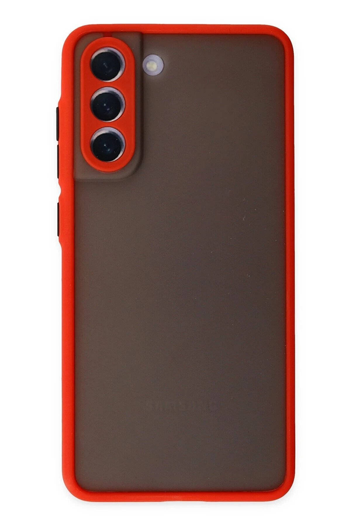 CepteToptan Samsung Galaxy S21 FE Kılıf Montreal Silikon Kapak - Kırmızı - DROPX4671-1240