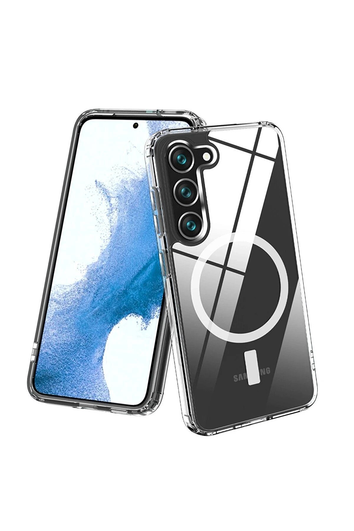 Samsung Galaxy S23 Plus Kılıf Magneti̇csafe Şeffaf Si̇li̇kon - Şeffaf - Dropx4211-9065