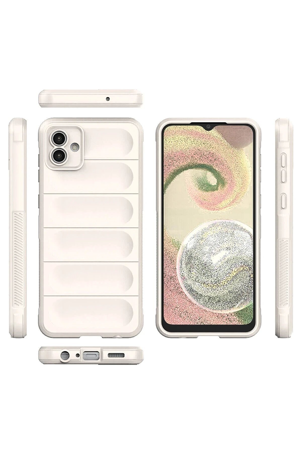 Samsung Galaxy A04 Kılıf Opti̇mum Si̇li̇kon - Krem - Dropx2530-2923