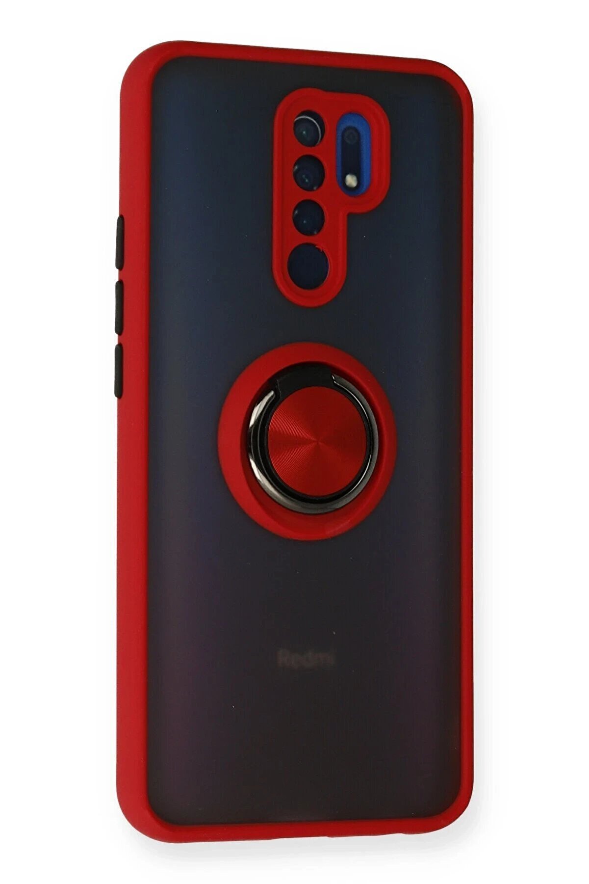 Xi̇aomi̇ Redmi̇ 9 Kılıf Montreal Yüzüklü Si̇li̇kon Kapak - Kırmızı - Dropx7950-5997