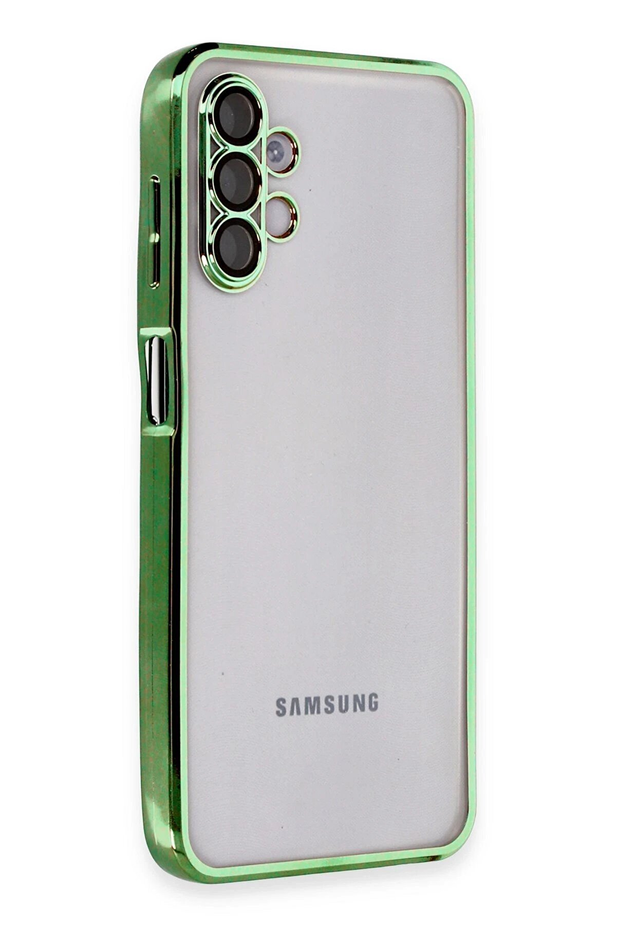 CepteToptan Samsung Galaxy A04S Kılıf Lensli Silikon - Yeşil - DROPX9536-6857