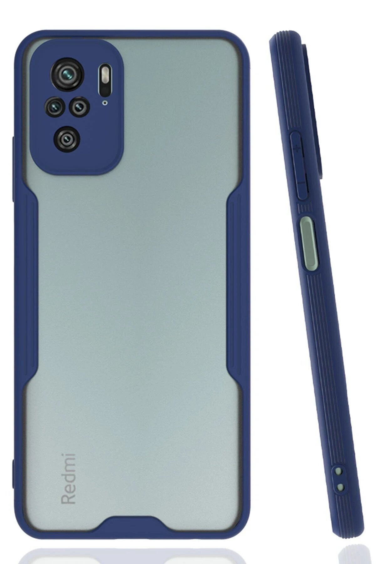 CepteToptan Xiaomi Redmi Note 10 Kılıf Platin Silikon - Lacivert - DROPX1729-5277