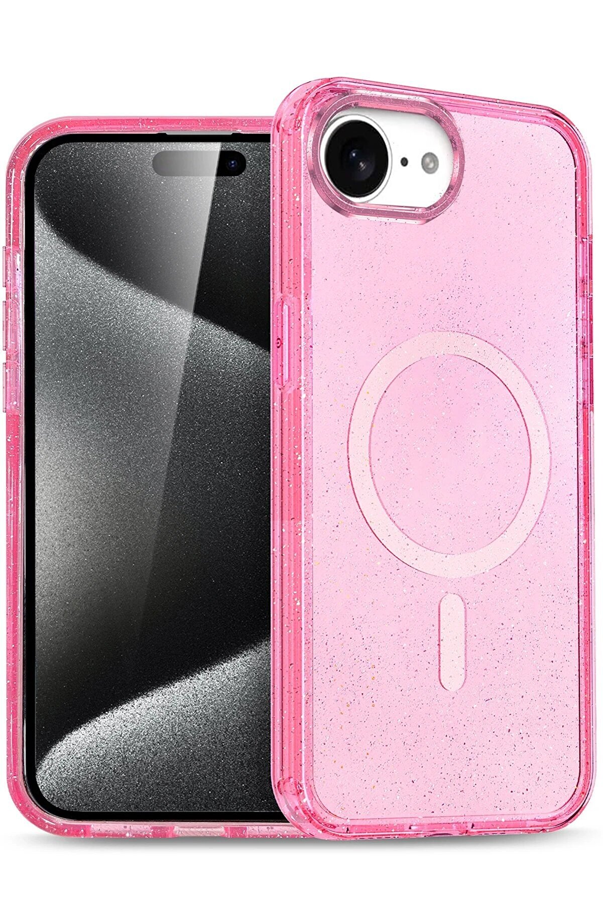 CepteToptan Apple iPhone 16E Star Magsafe Kapak - Pembe - DROPX9133-4658